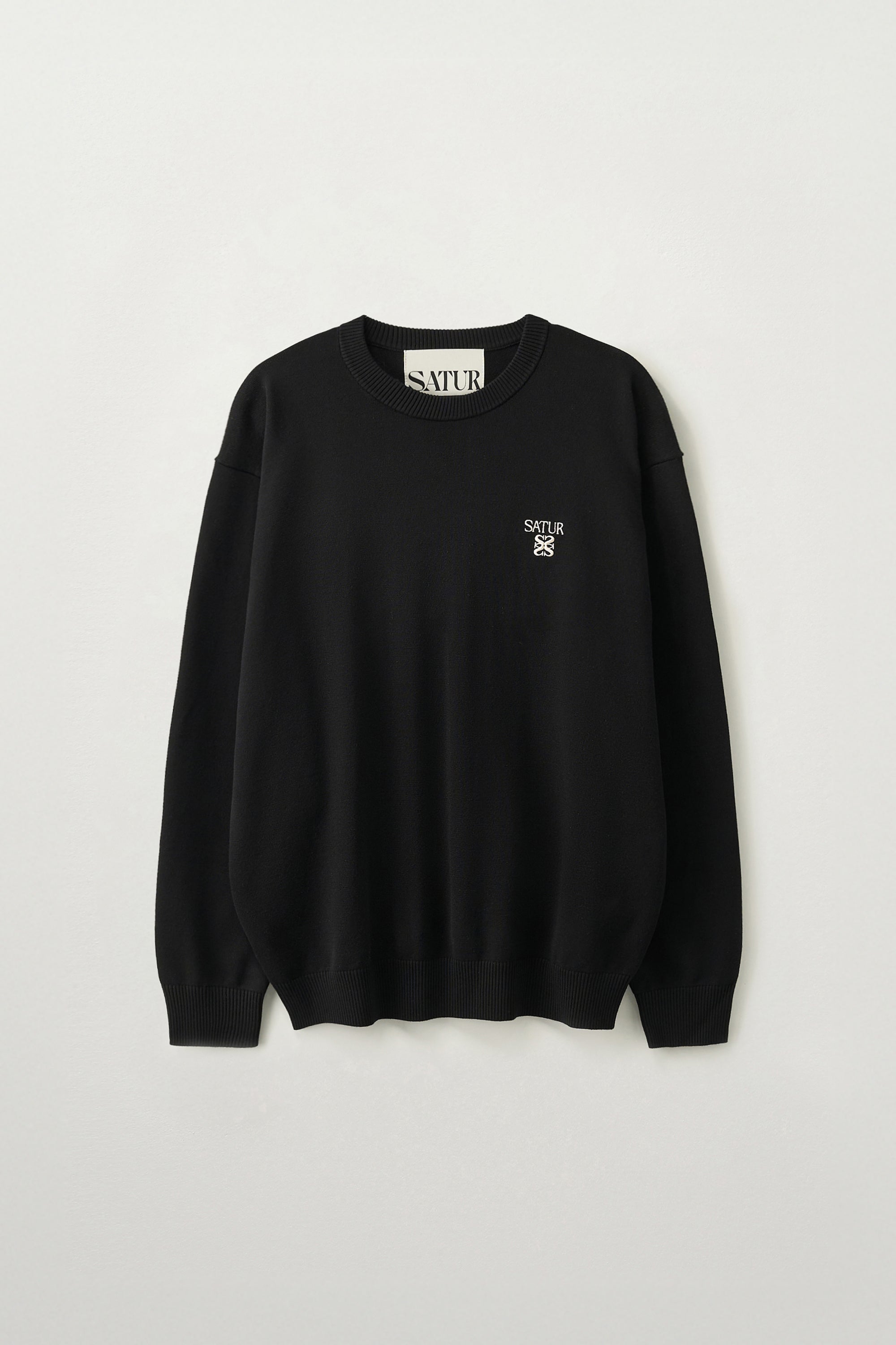 (U) Loren Basic Crew Neck Knit Black