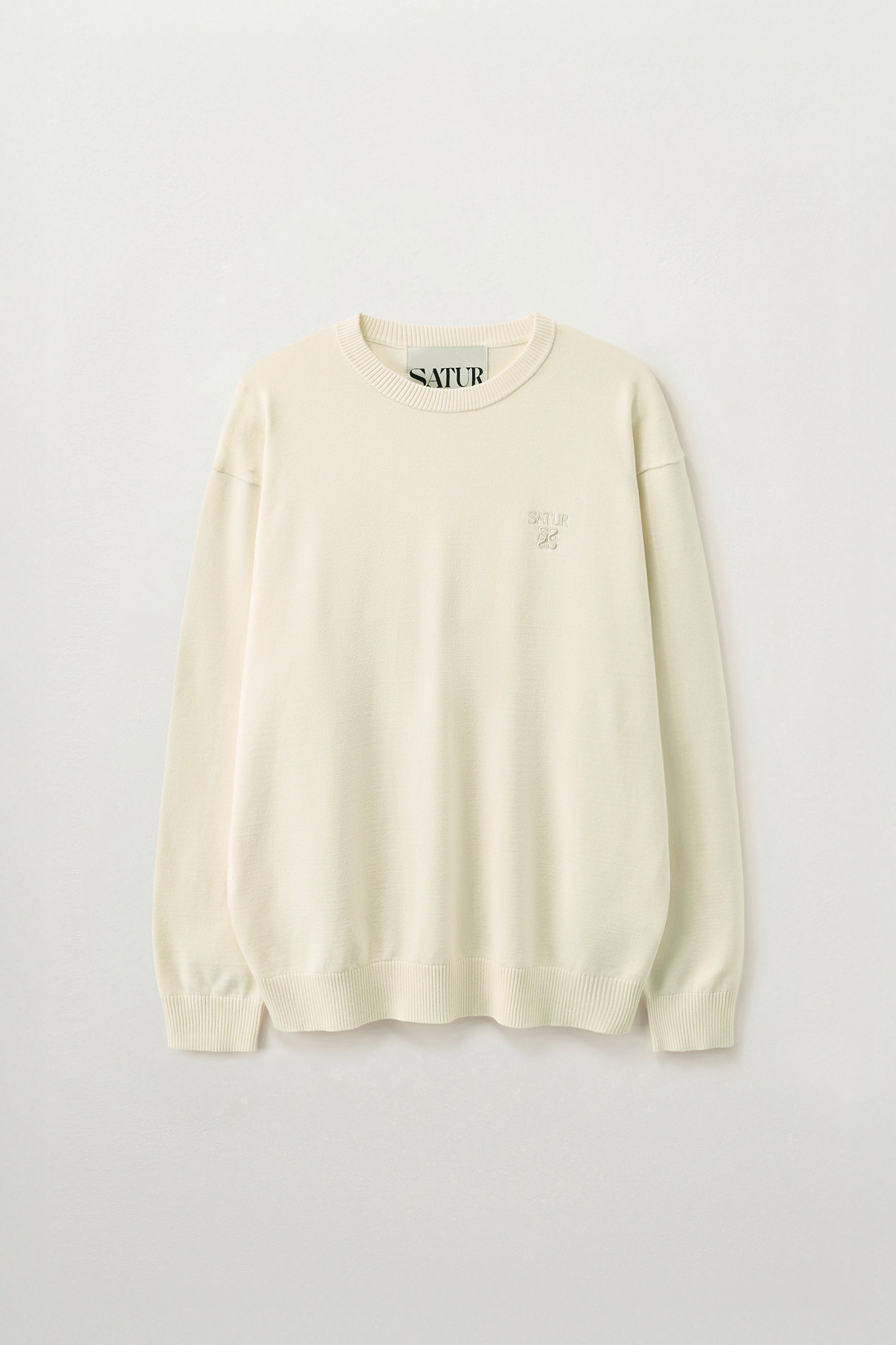(U) Loren Basic Crew Neck Knit Cream