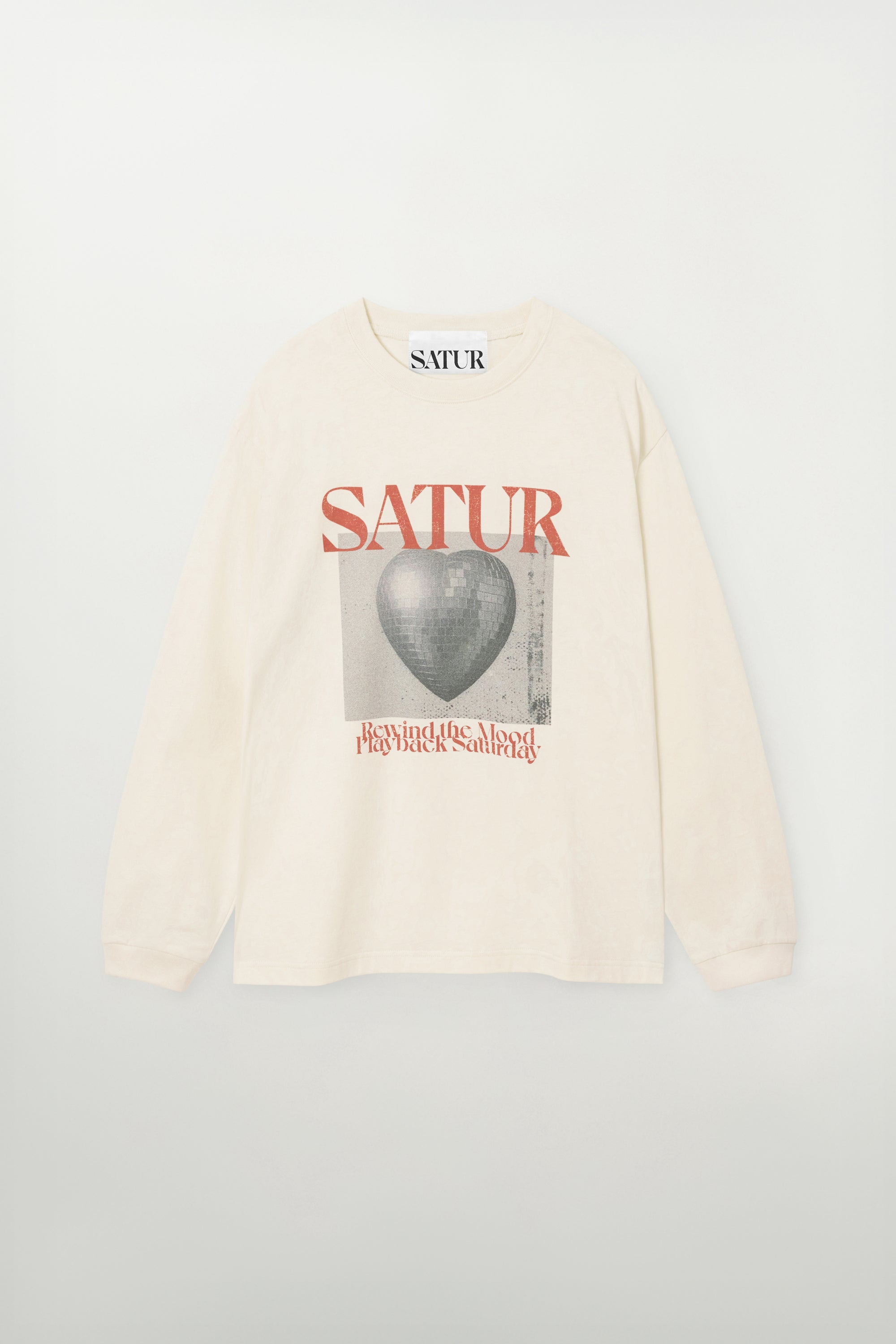 (U) Heart Mirror Long Sleeve Cream