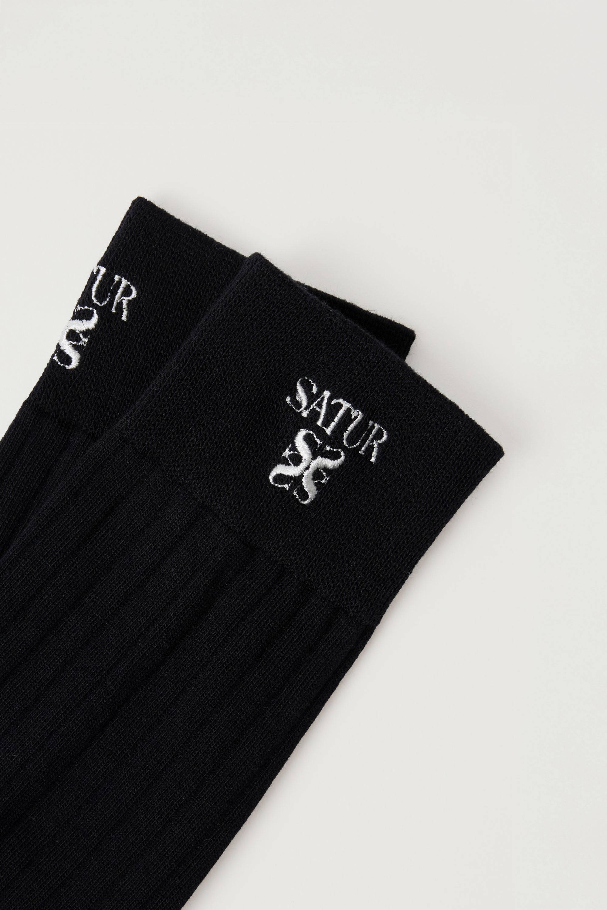 (W) Seethrough Ribbed Socks Black
