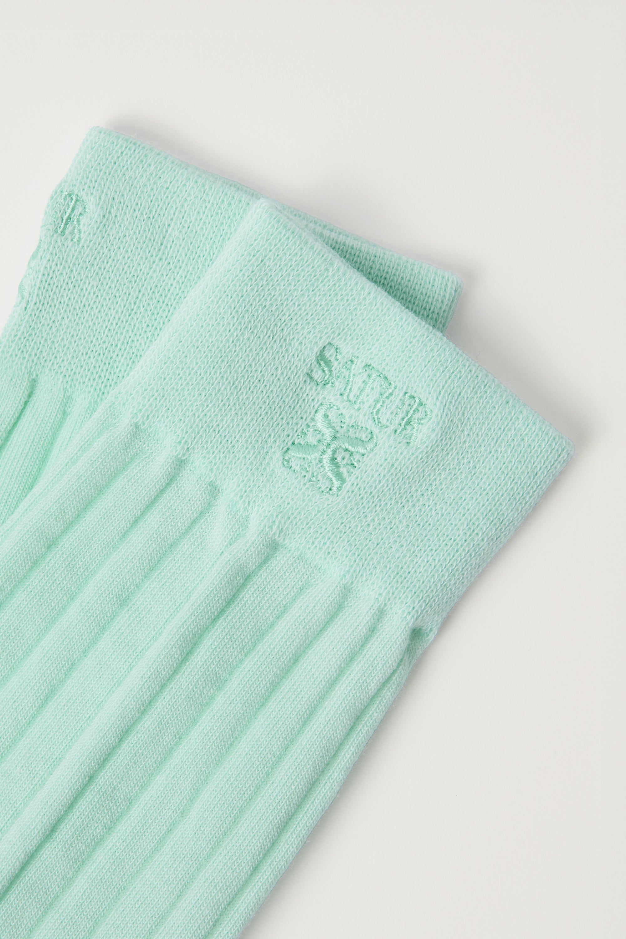 (W) Seethrough Ribbed Socks Mint