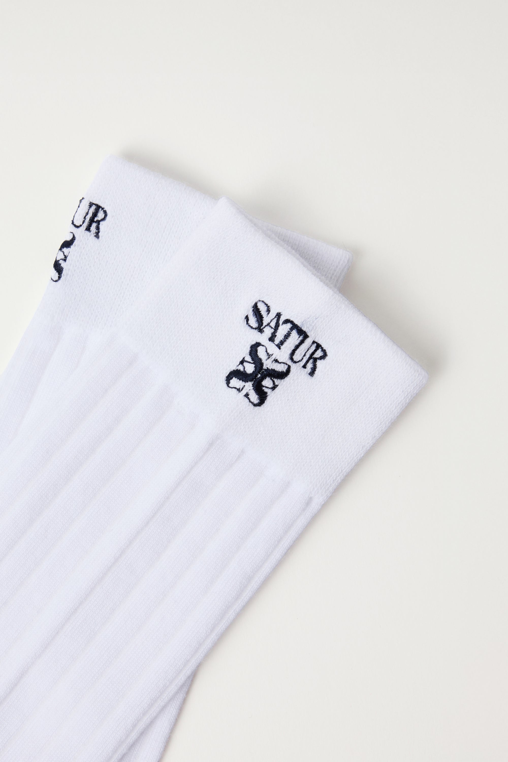 (W) Seethrough Ribbed Socks White