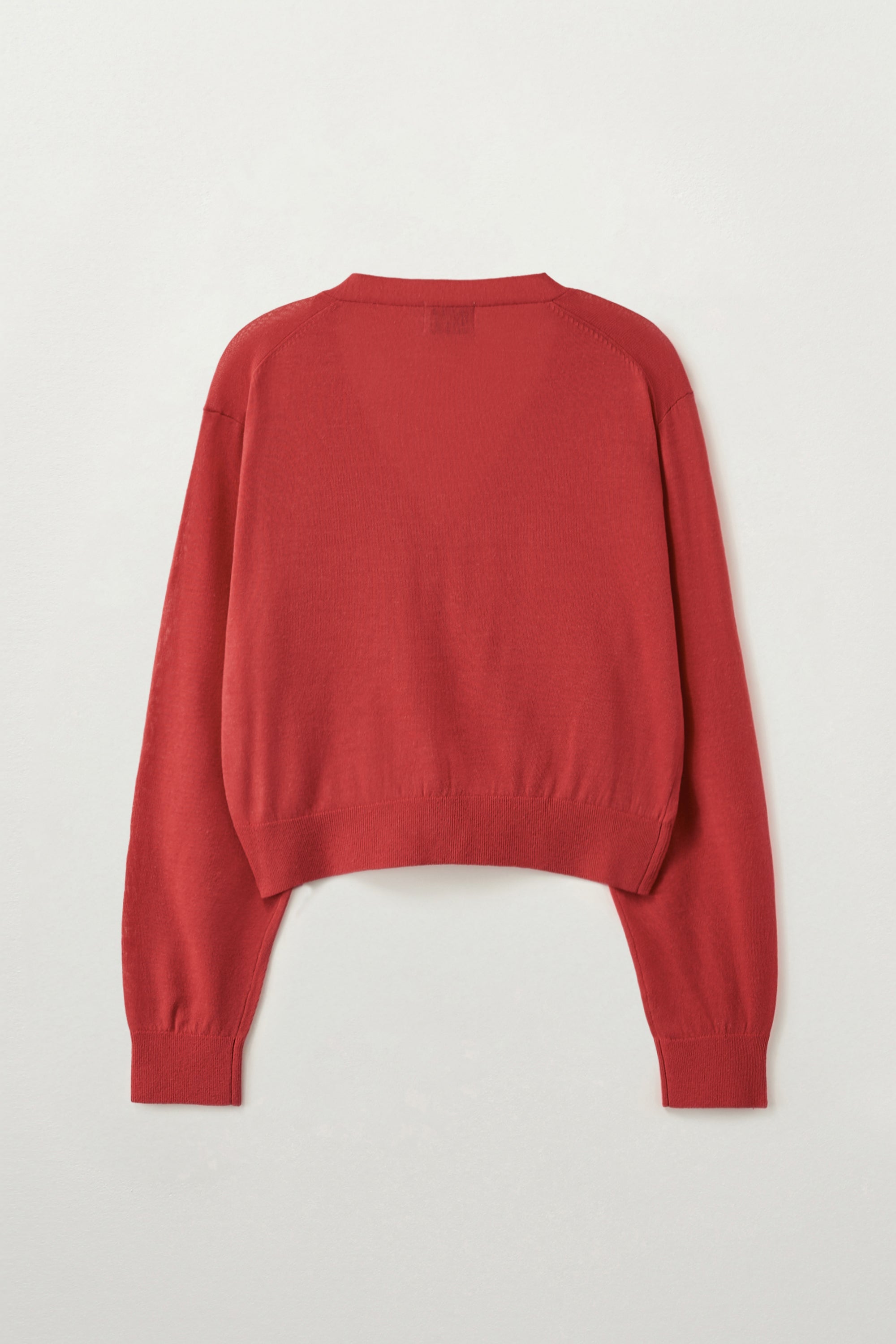 (W) Loren Linen Blend Cardigan Red