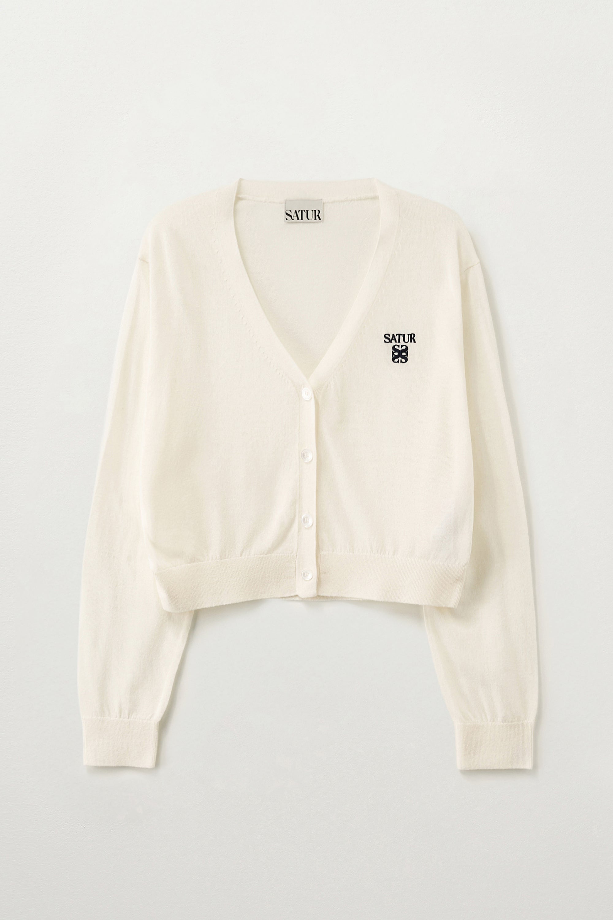 (W) Loren Linen Blend Cardigan White