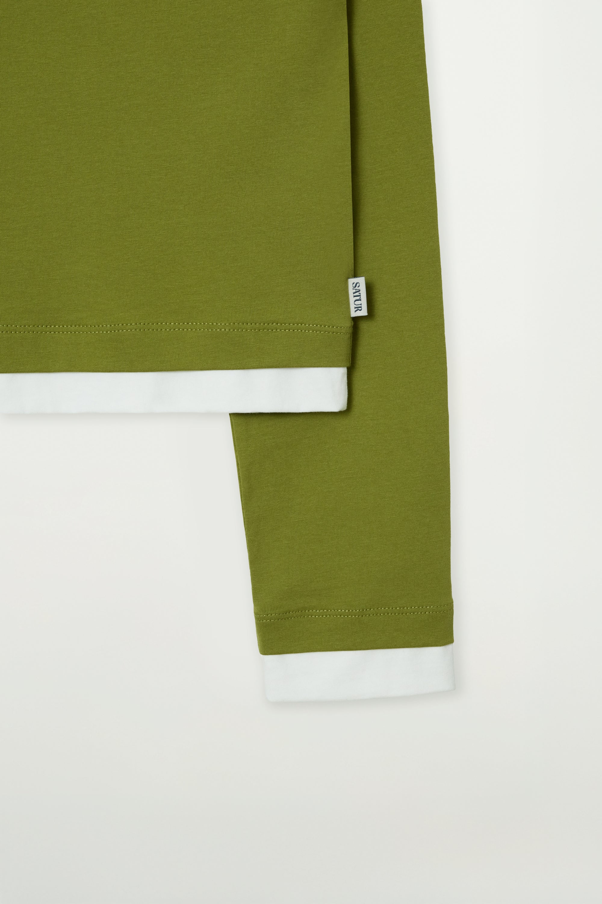 (W) Layered Long Sleeve Olive Green