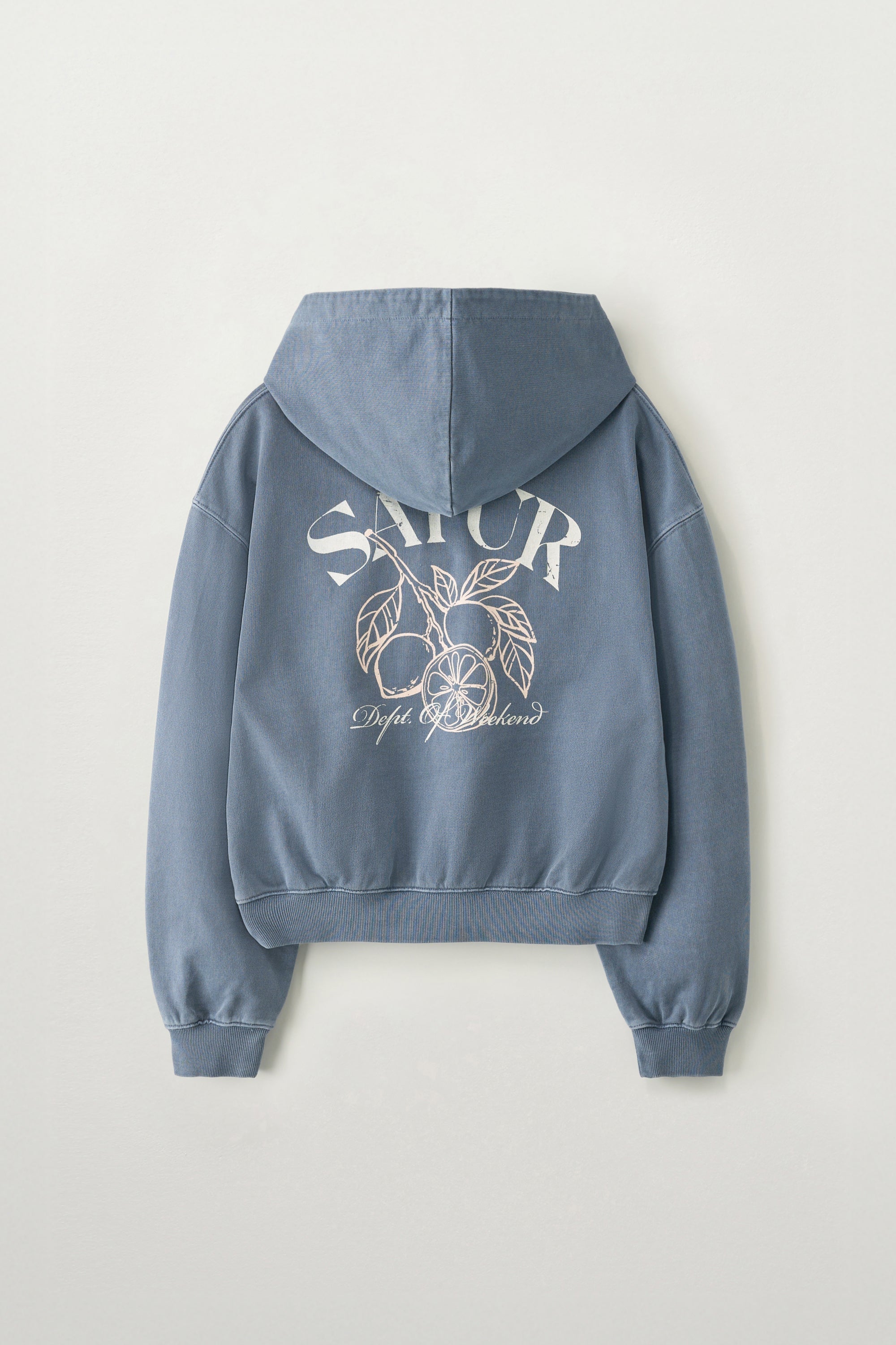 (W) Cropped Hoodie Navy