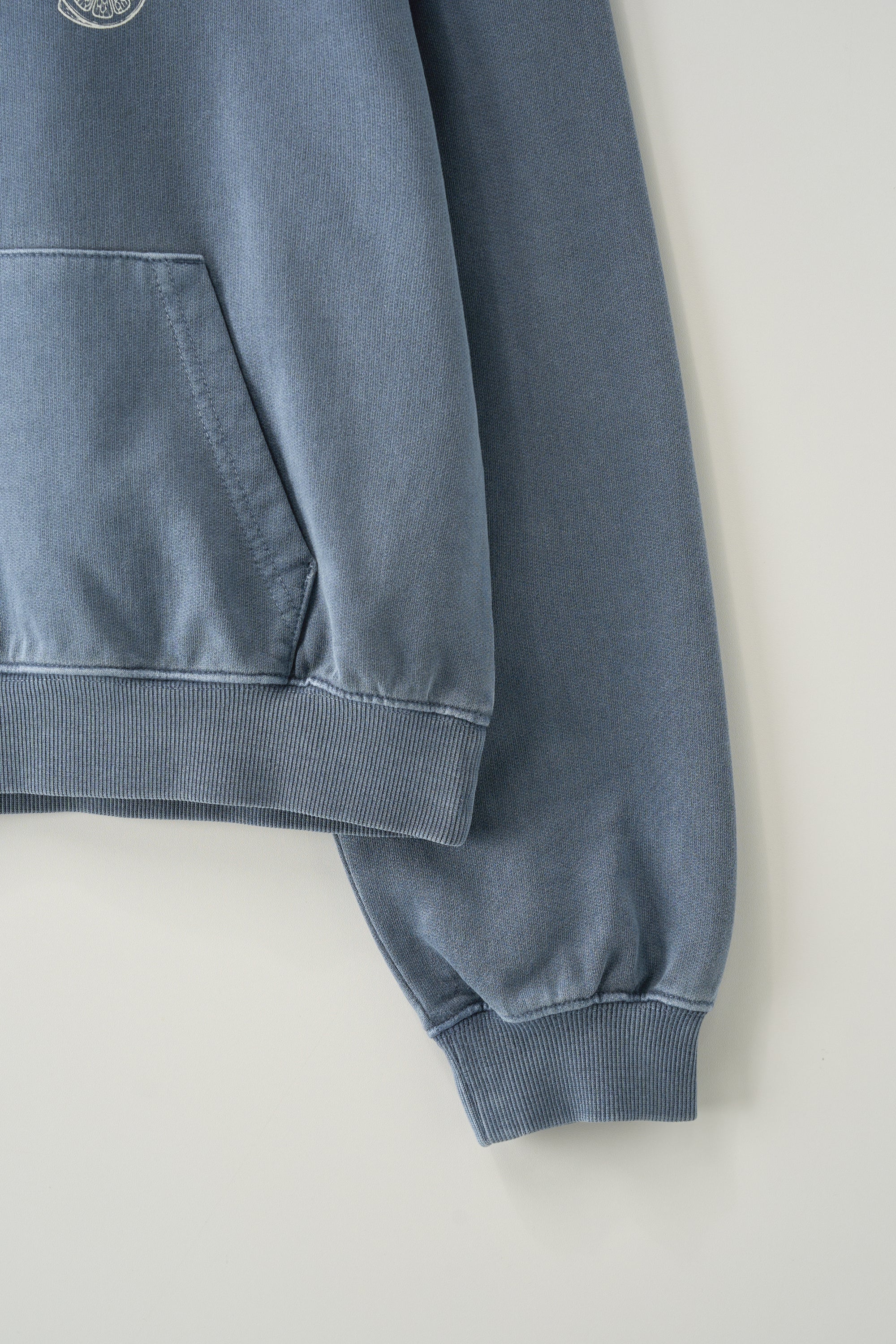 (W) Cropped Hoodie Navy