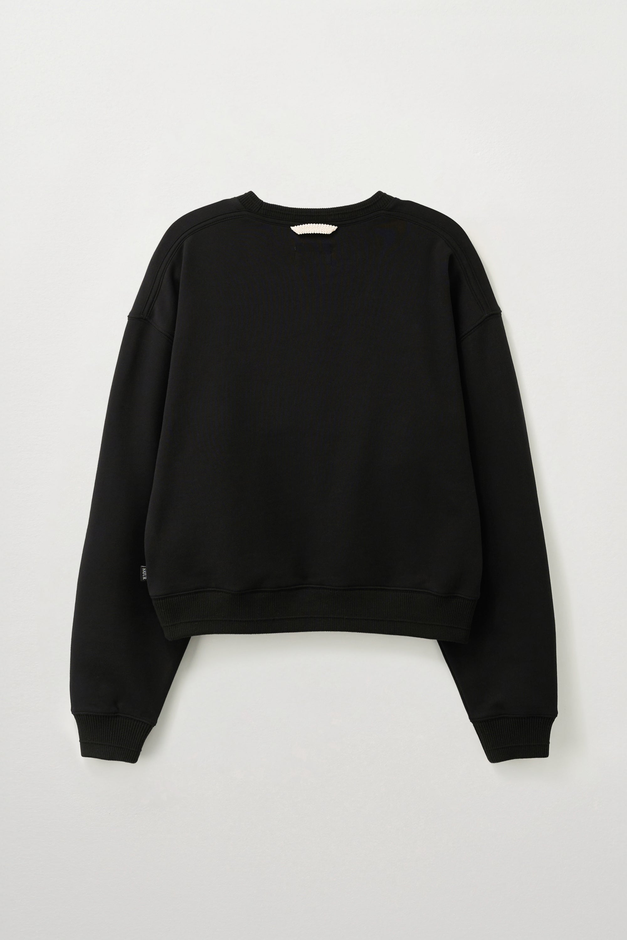 (W) Loren Sl Crop Sweatshirt Black