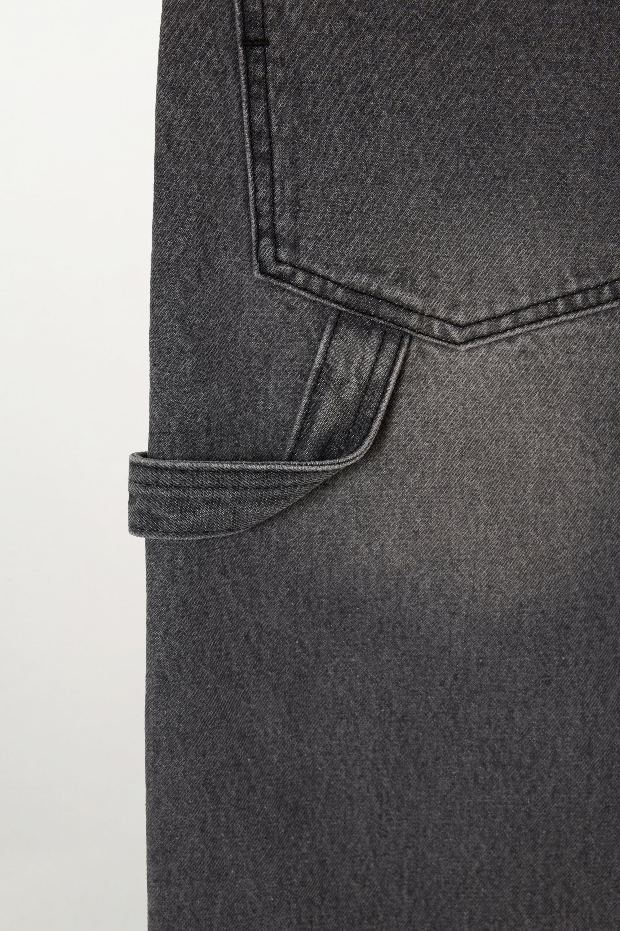 (M) Carpenter Denim Pants Gray