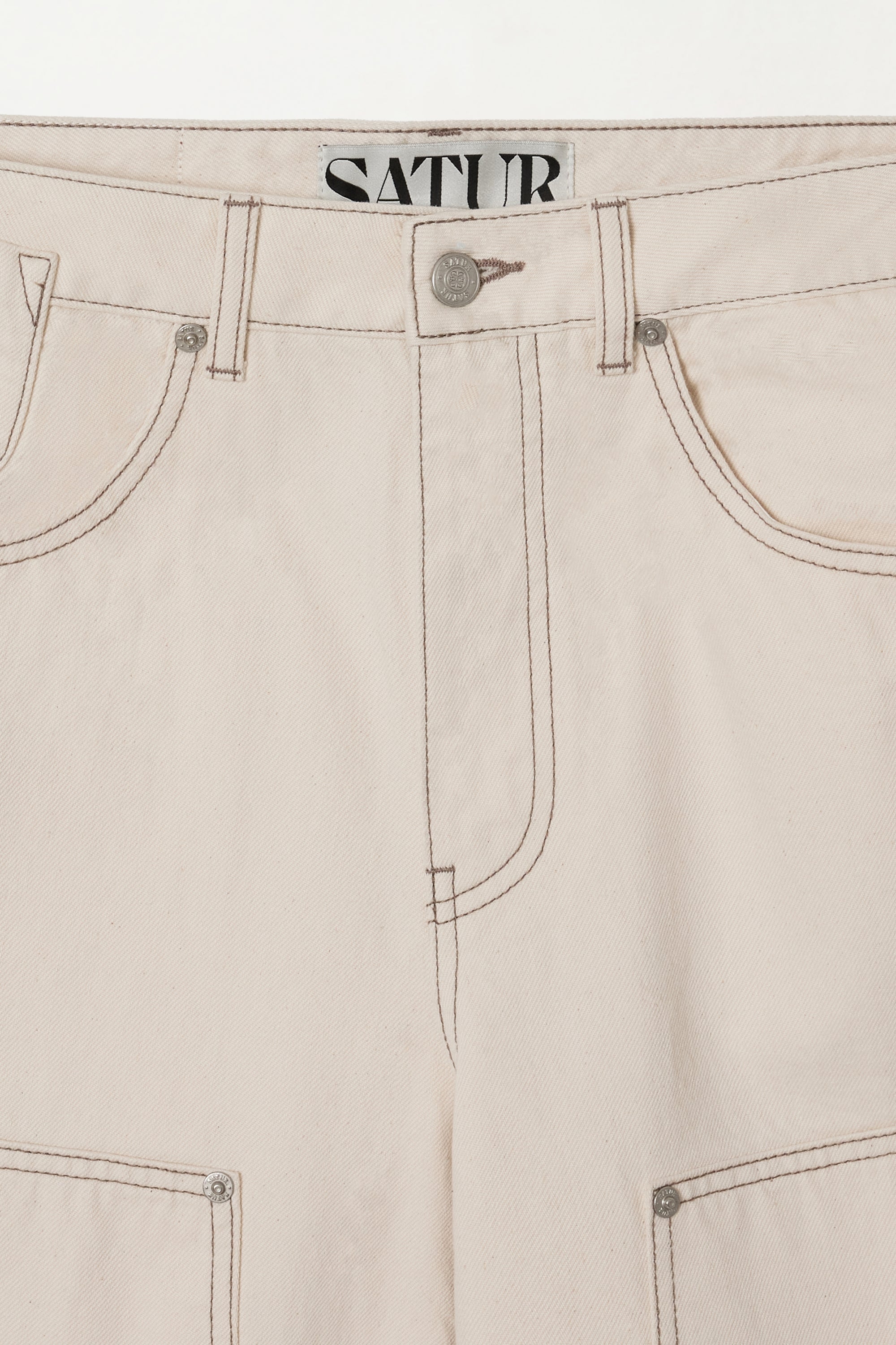 (M) Carpenter Denim Pants Ecru