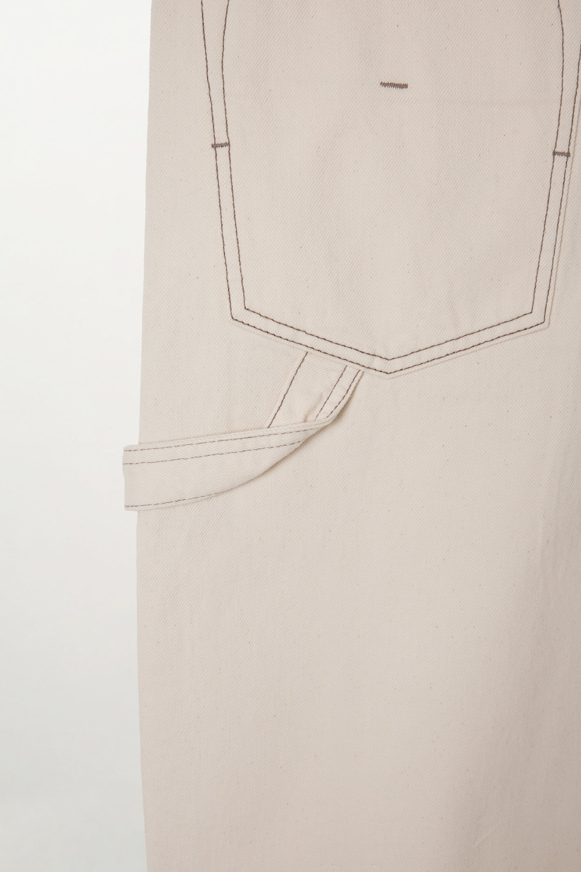 (M) Carpenter Denim Pants Ecru