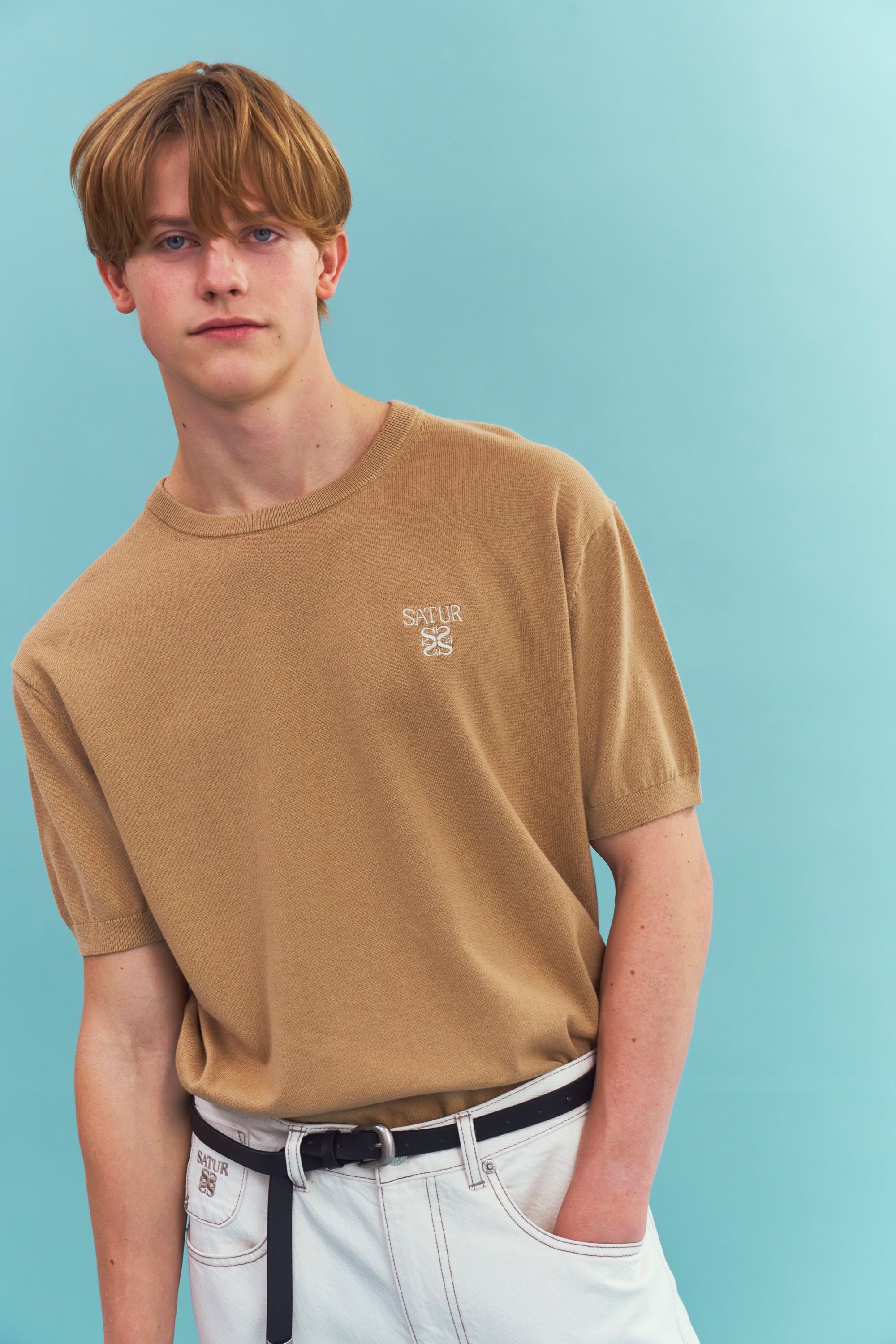(M) Loren Fine Half Knit Beige