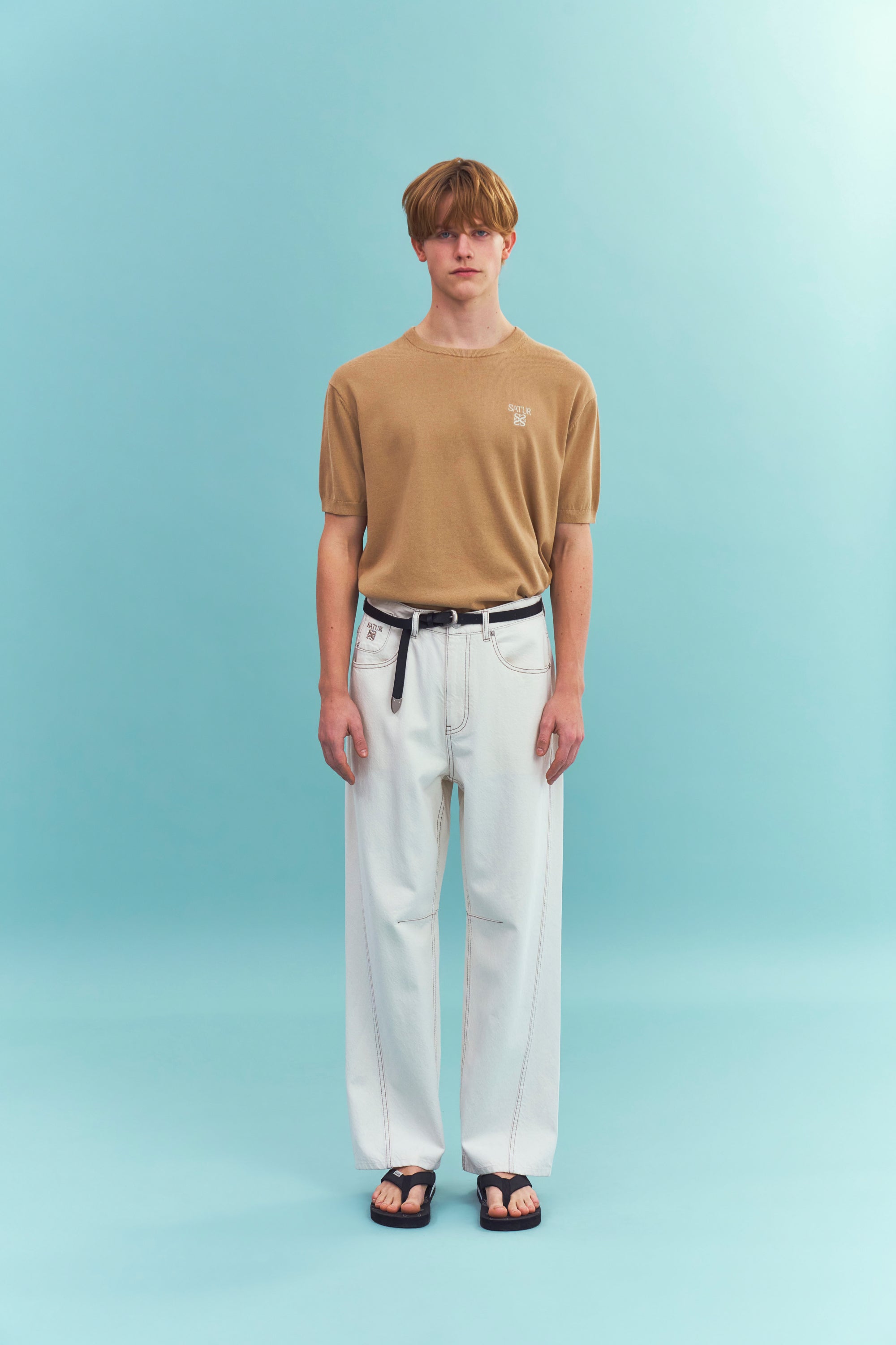 (M) Loren Fine Half Knit Beige