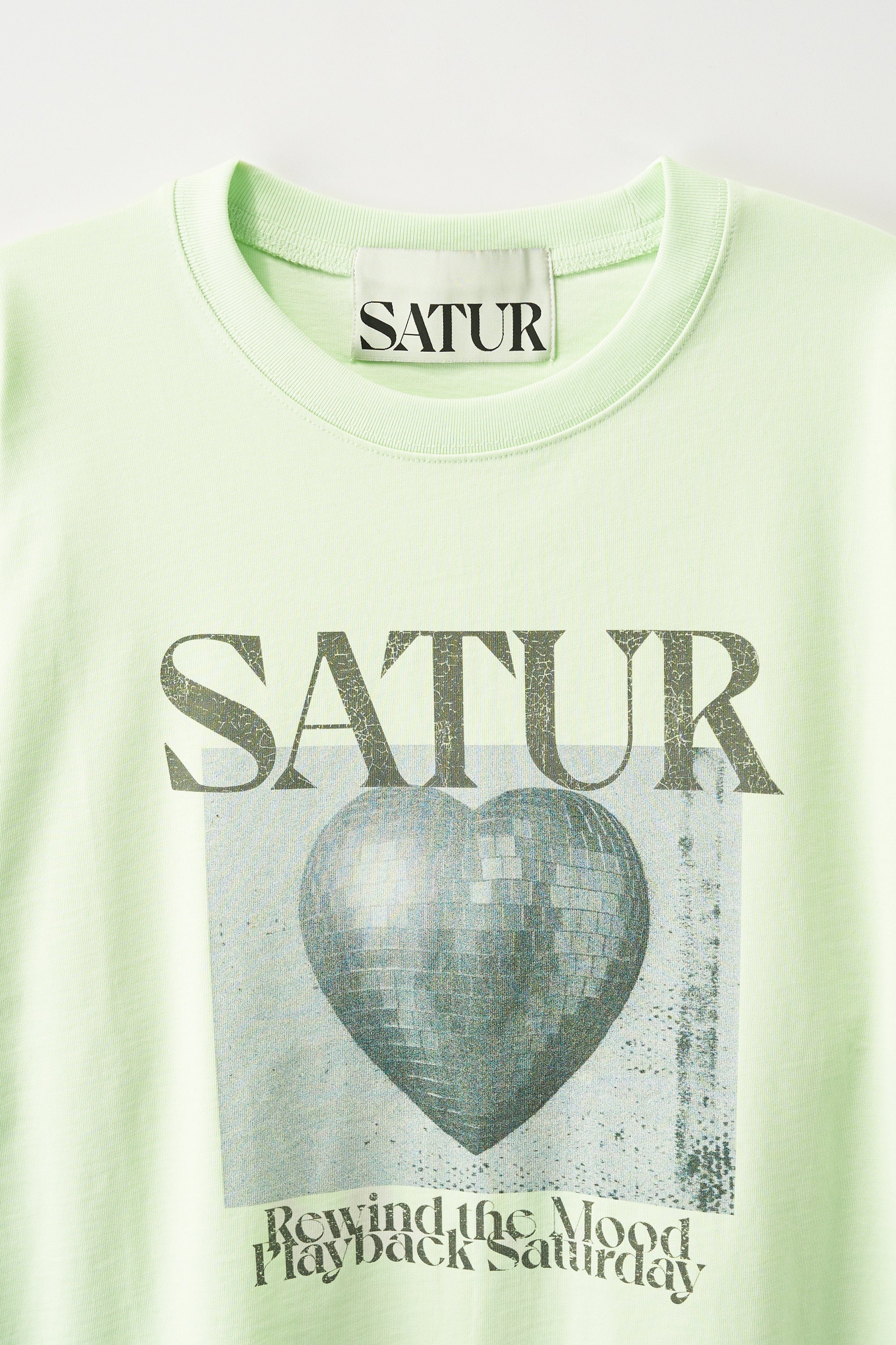 (M) Mirrorball Oversized Tee Light Green