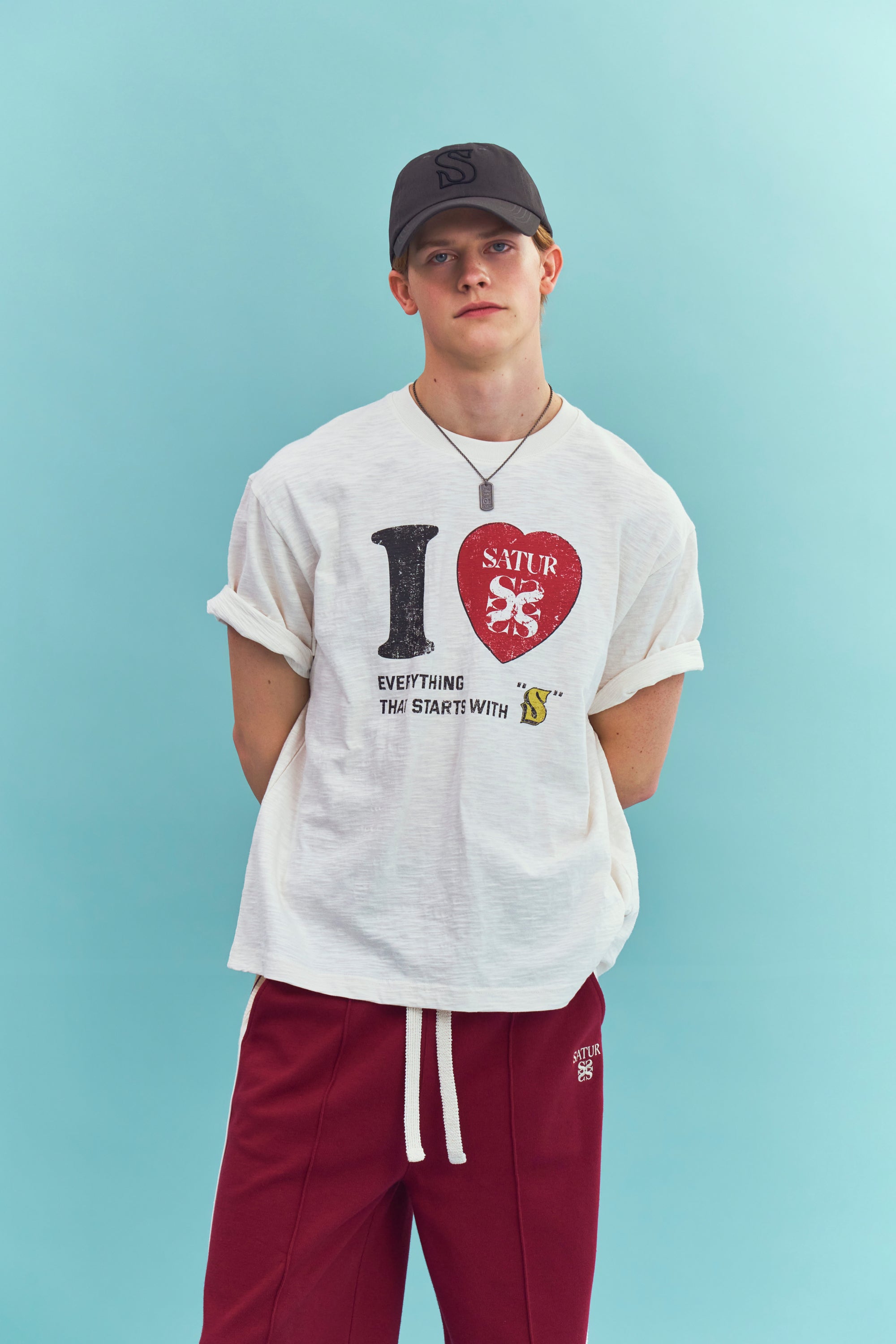 (M) I Love Oversized Tshirt Cream