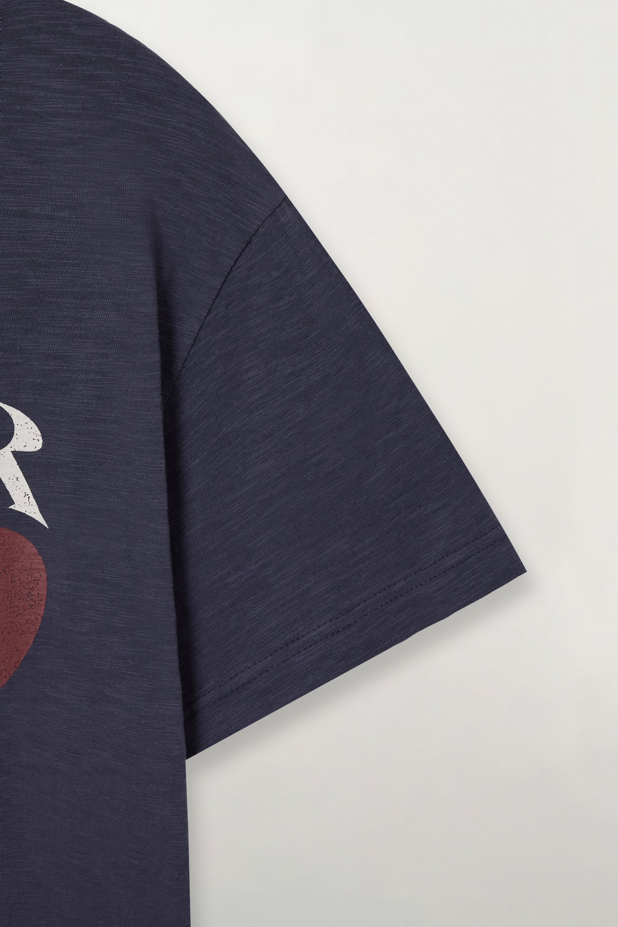 (M) Wave Logo Rl Slub Tshirt Navy