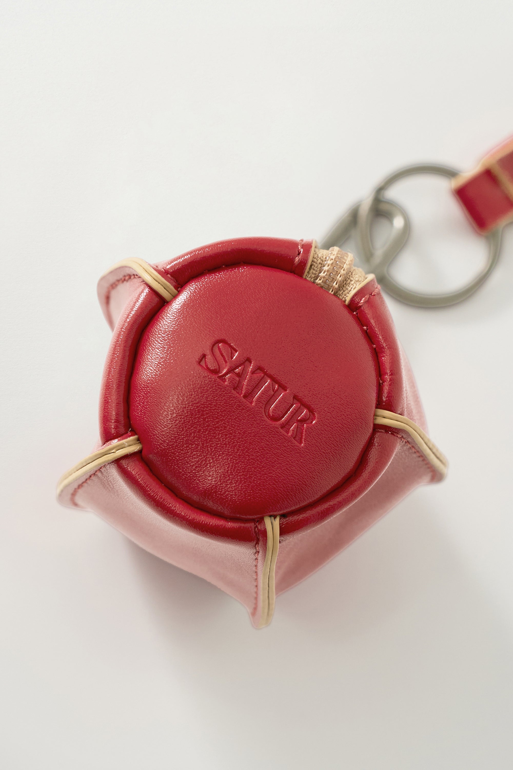 (U) Barrel Mini Pouch Keyring Red