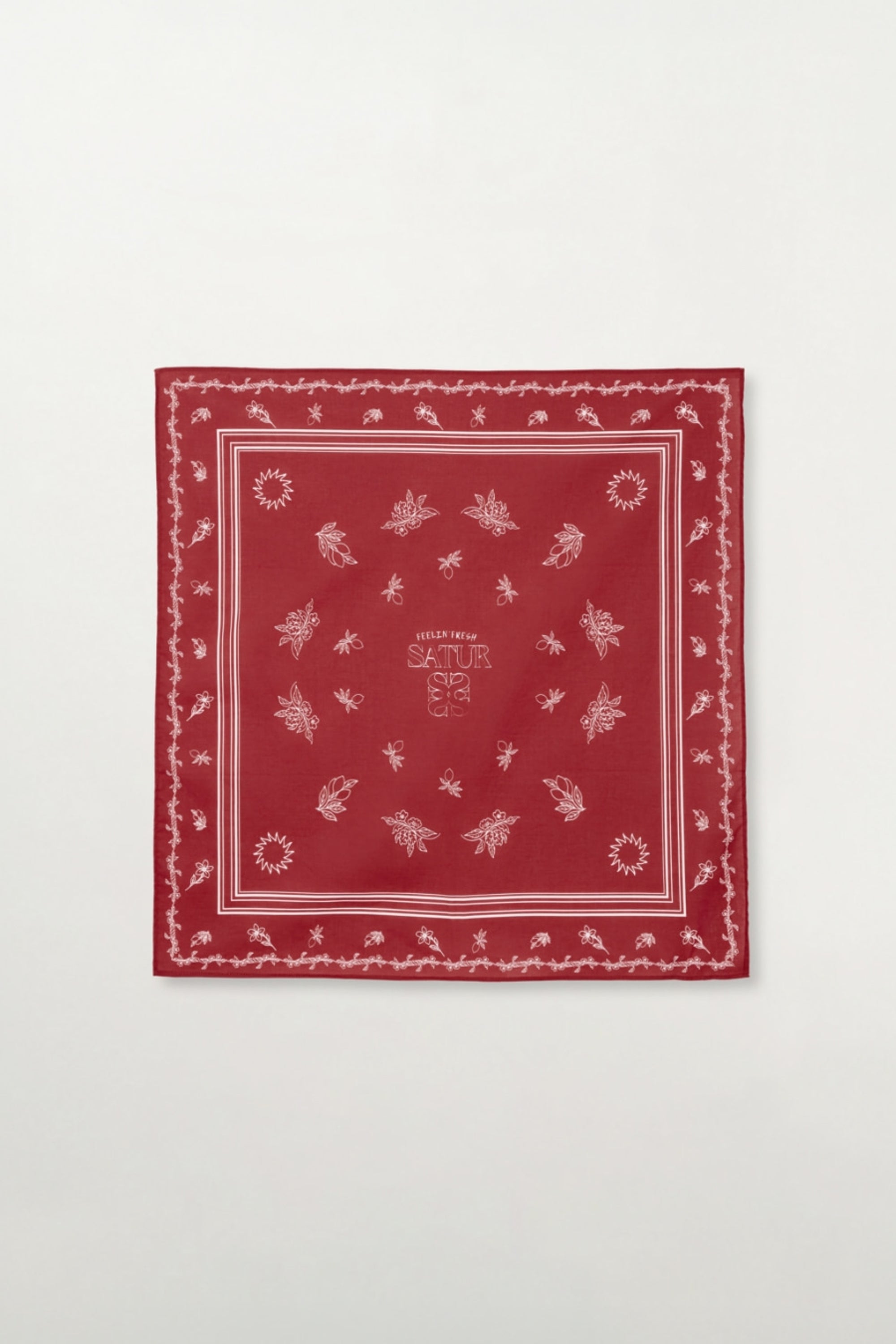 (U) Summer Cotton Scarf Red