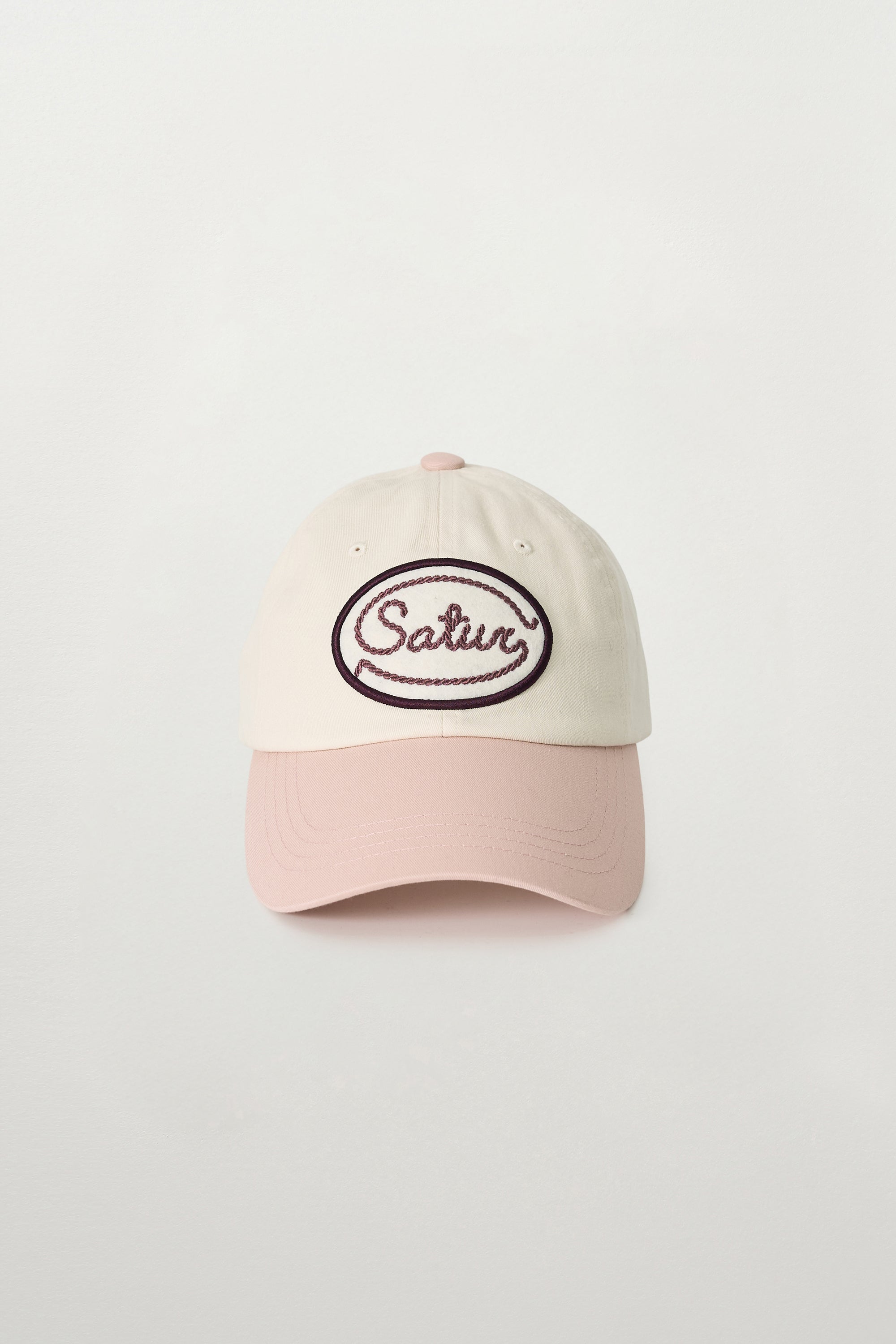 (U) Rope Embroidery Wappen Cap Light Pink