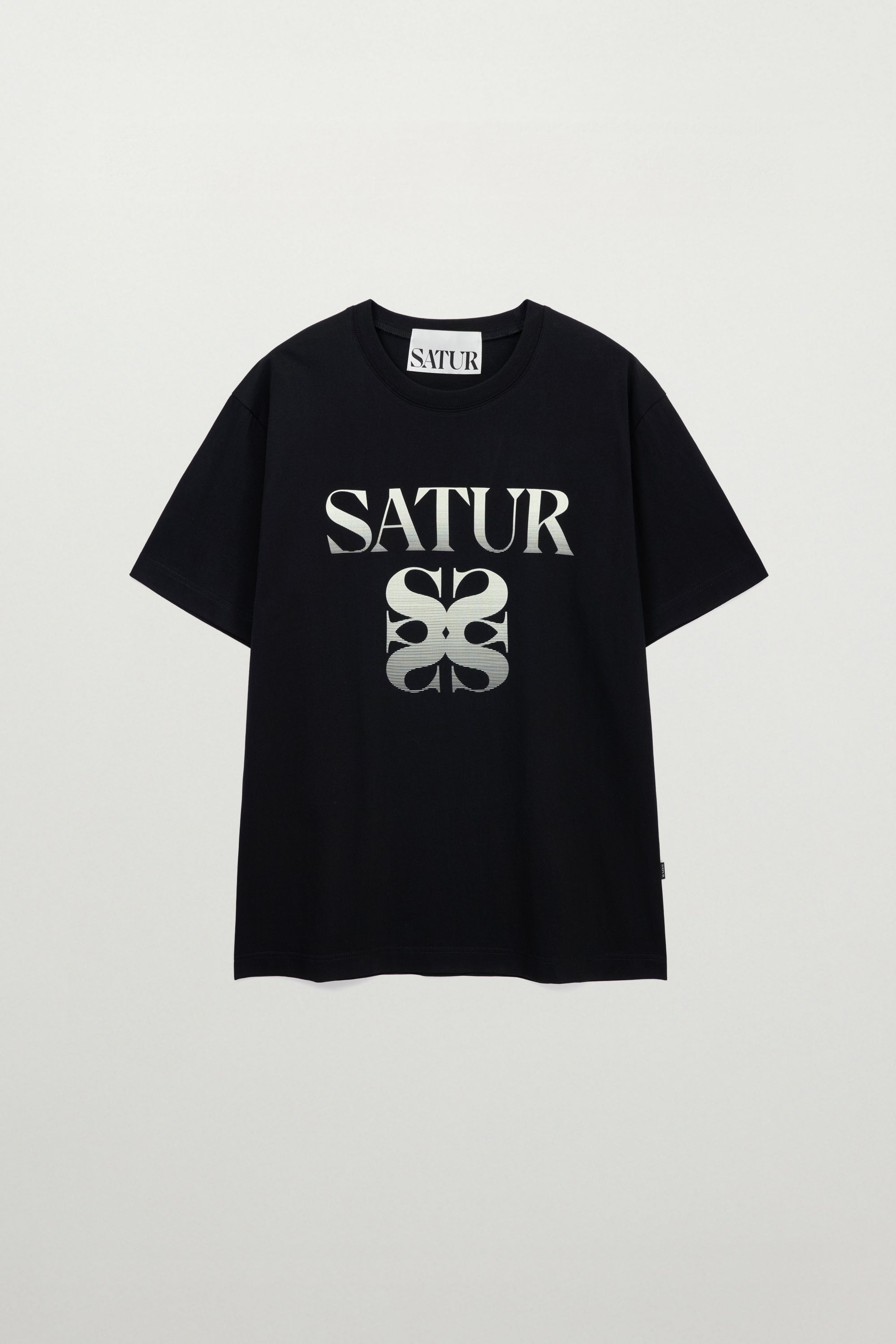 (U) Gradient Embroidery Tee Black