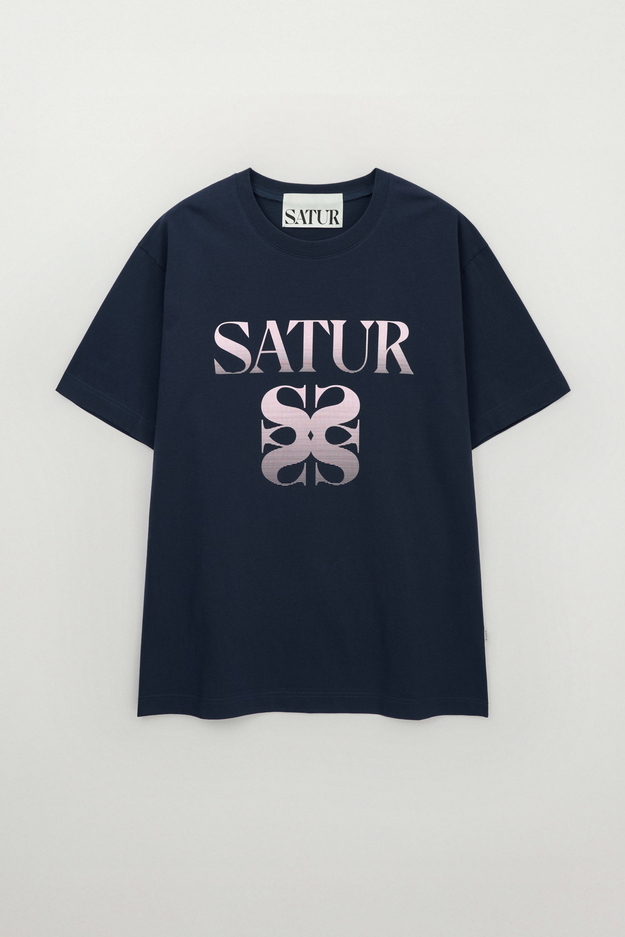 (U) Gradient Embroidery Tee Navy