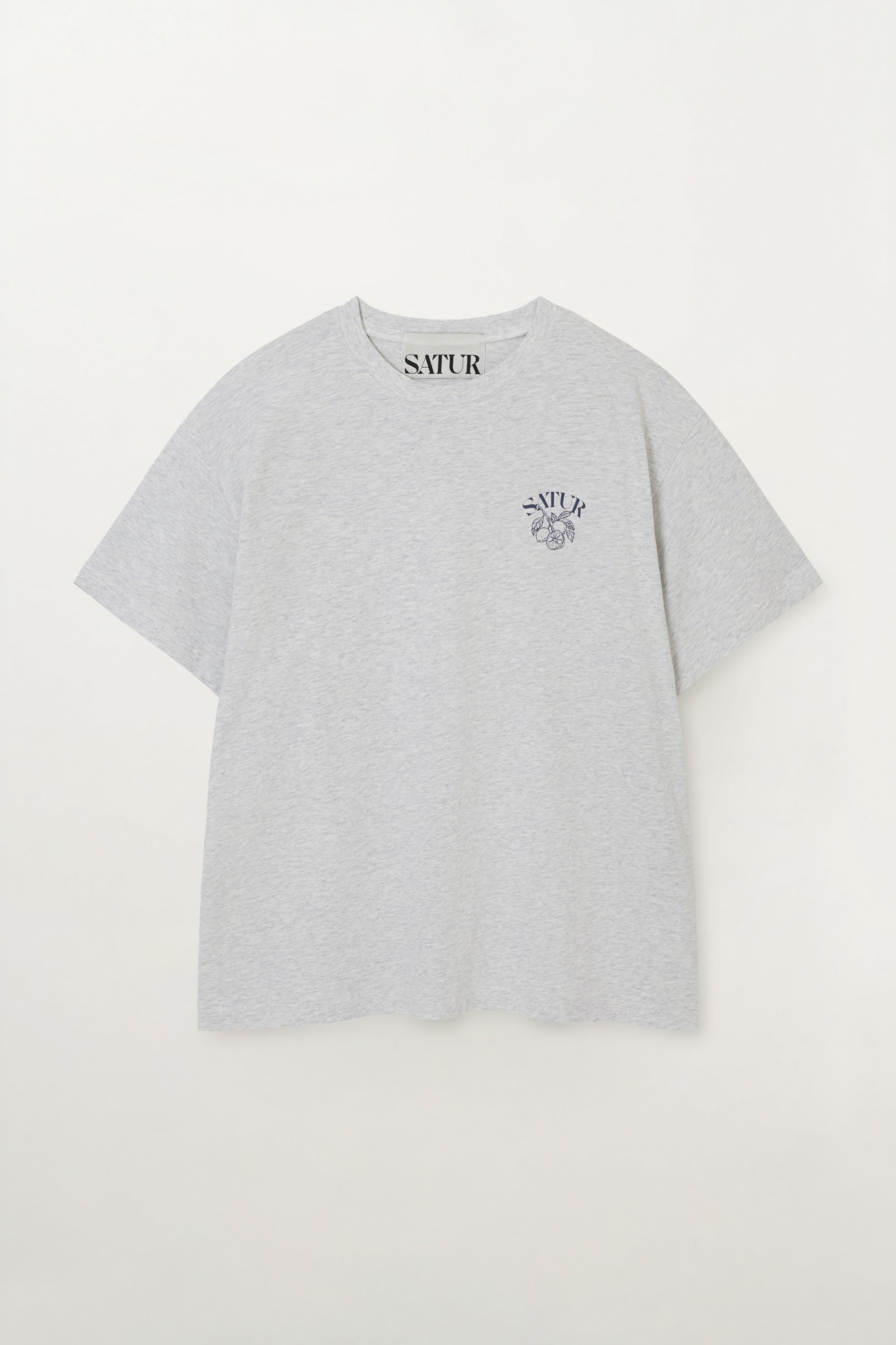 (U) Citron Back Logo Tee Melange White