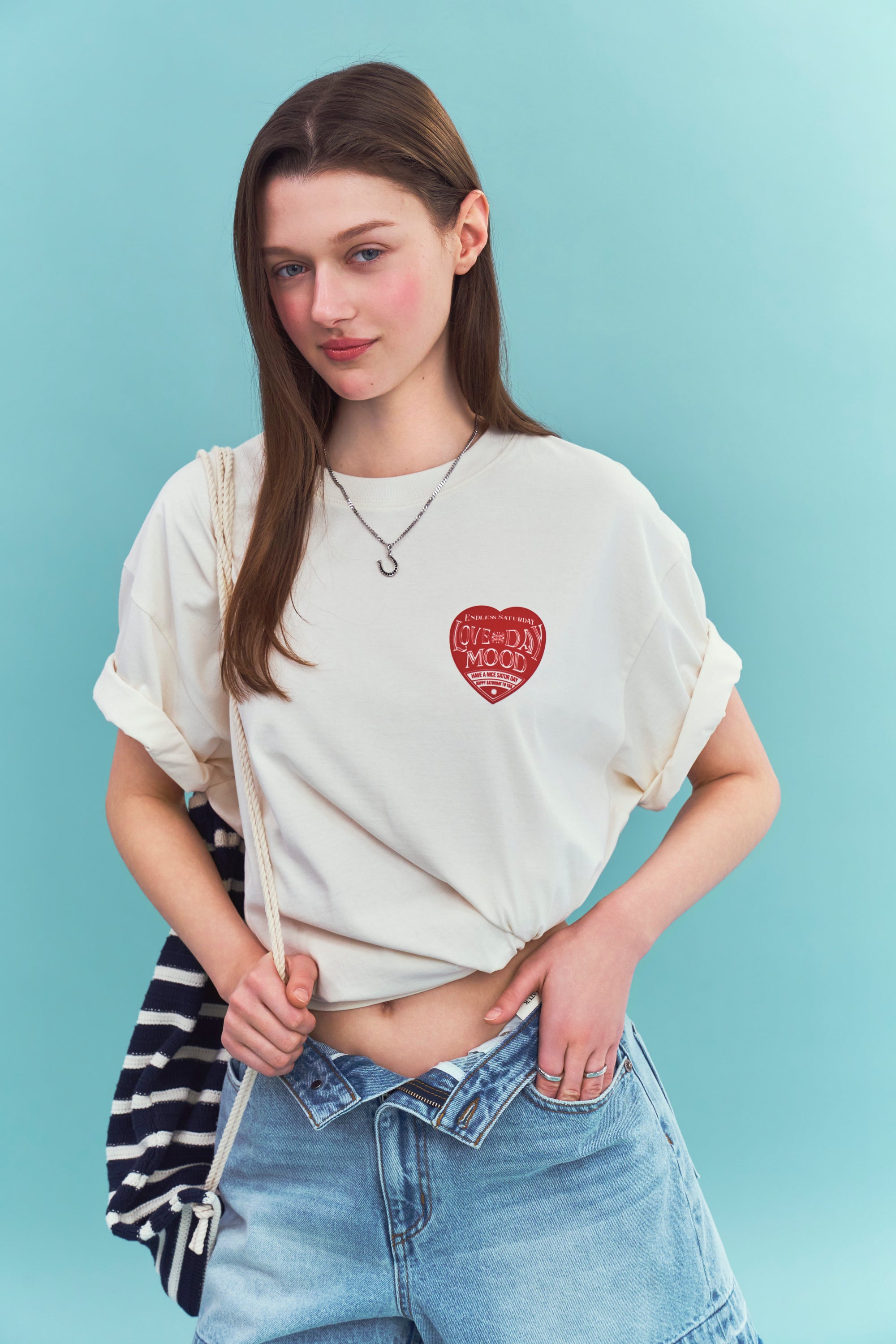 (U) Saturday Retro Mood Tee Cream