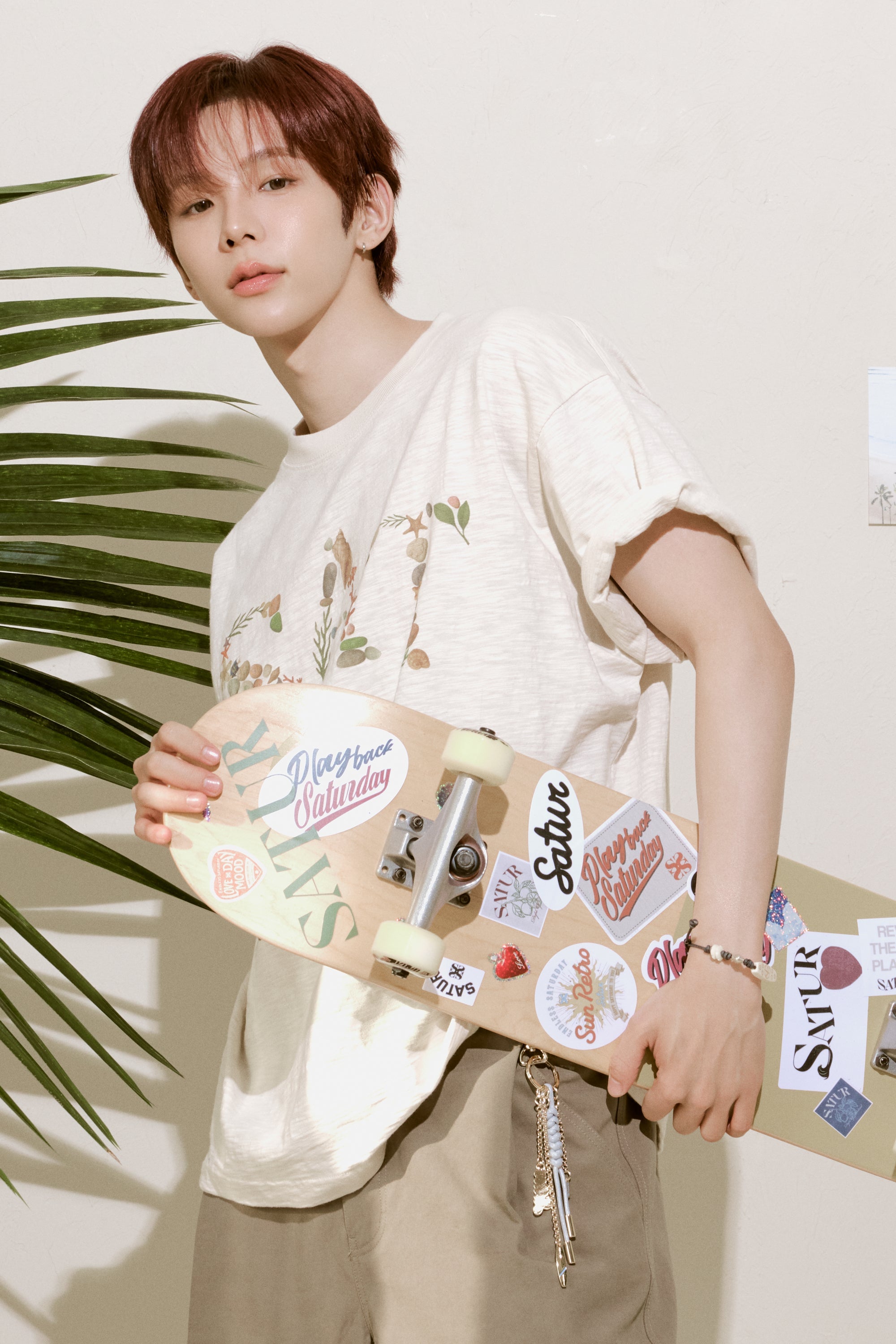 (U) Satur Marine Collage Tee Cream