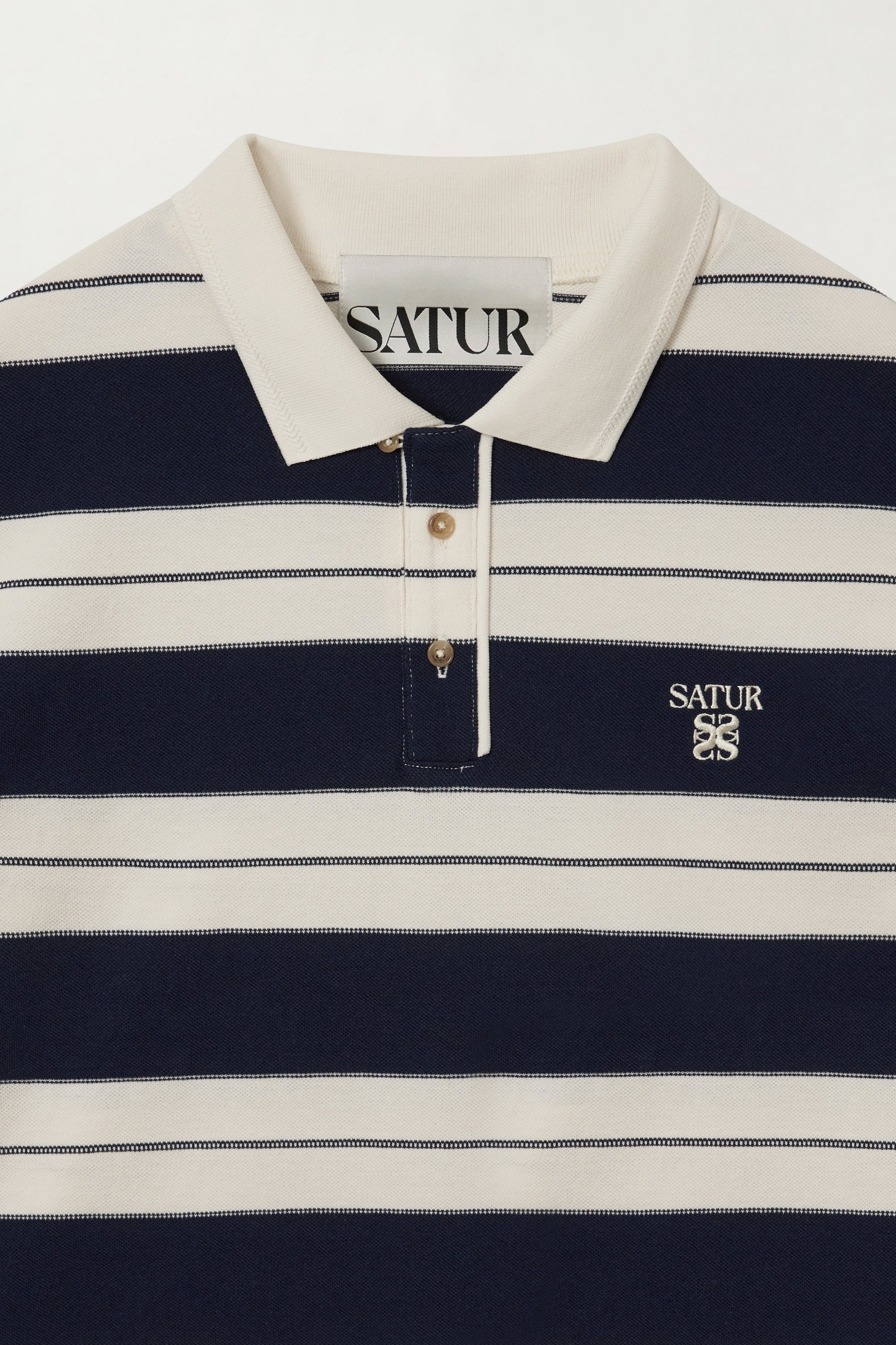 (U) Apero Stripe Pique Tshirt Navy