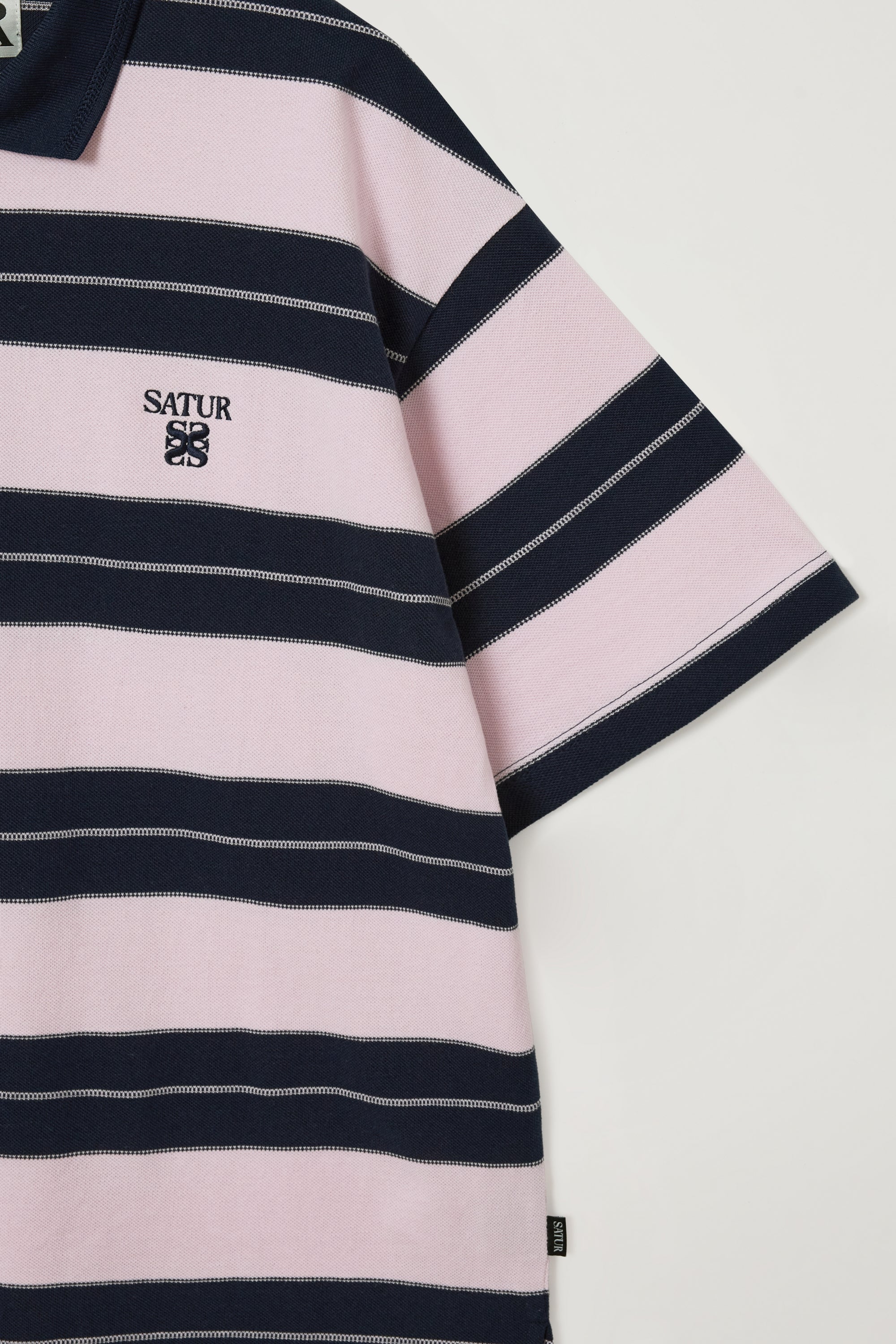 (U) Apero Stripe Pique Tshirt Pink