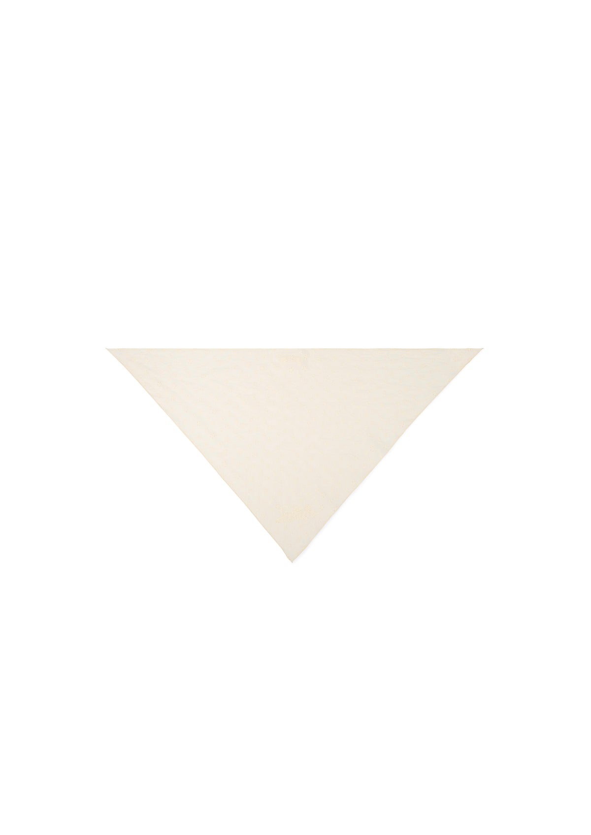 (W) Punching Triangle Scarf Cream