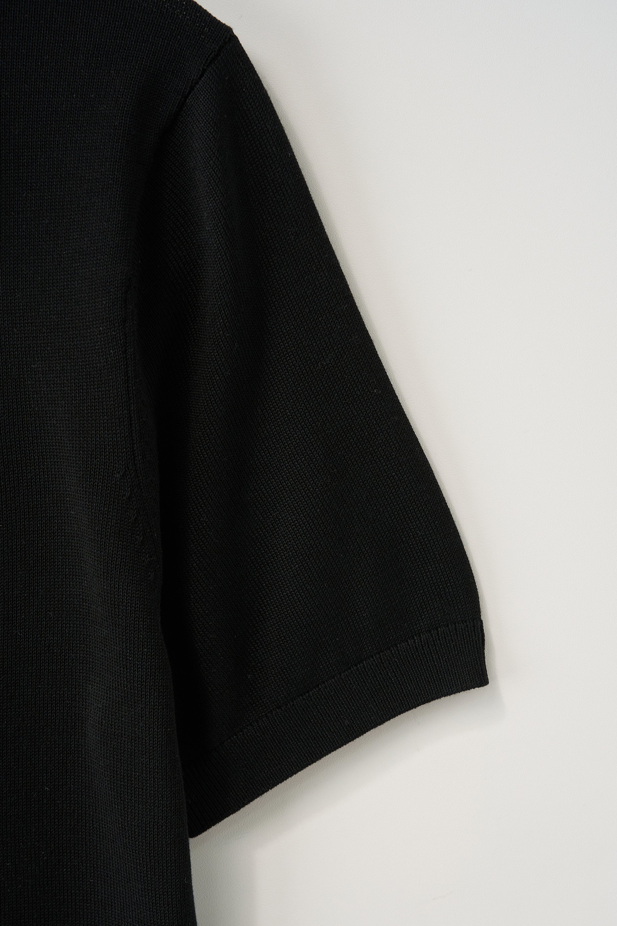 (W) Pocket Collar Cardigan Black