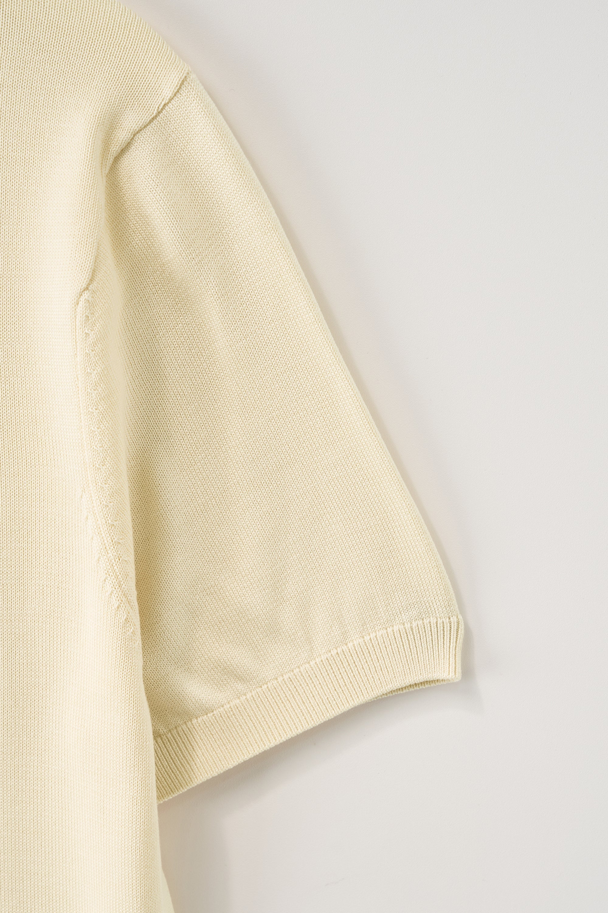(W) Pocket Collar Cardigan Light Yellow