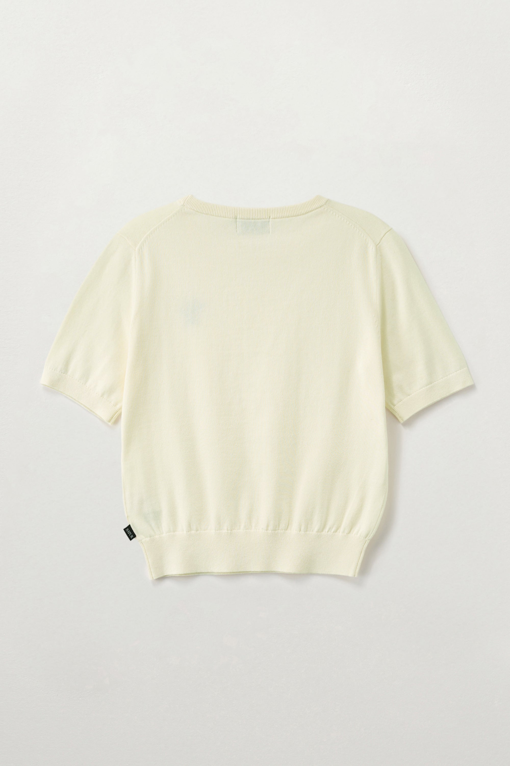 (W) Loren Crew Neck Fine Knit Cream