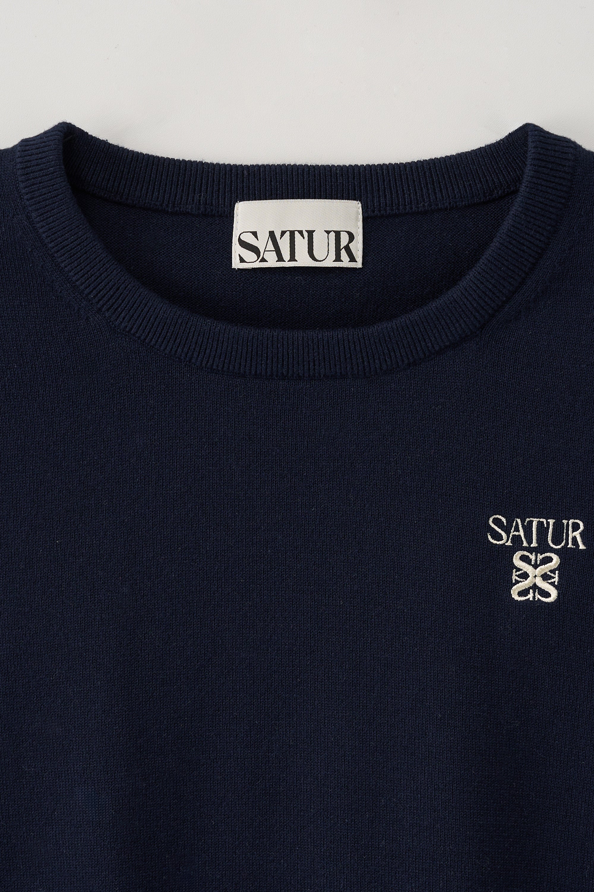 (W) Loren Crew Neck Fine Knit Navy