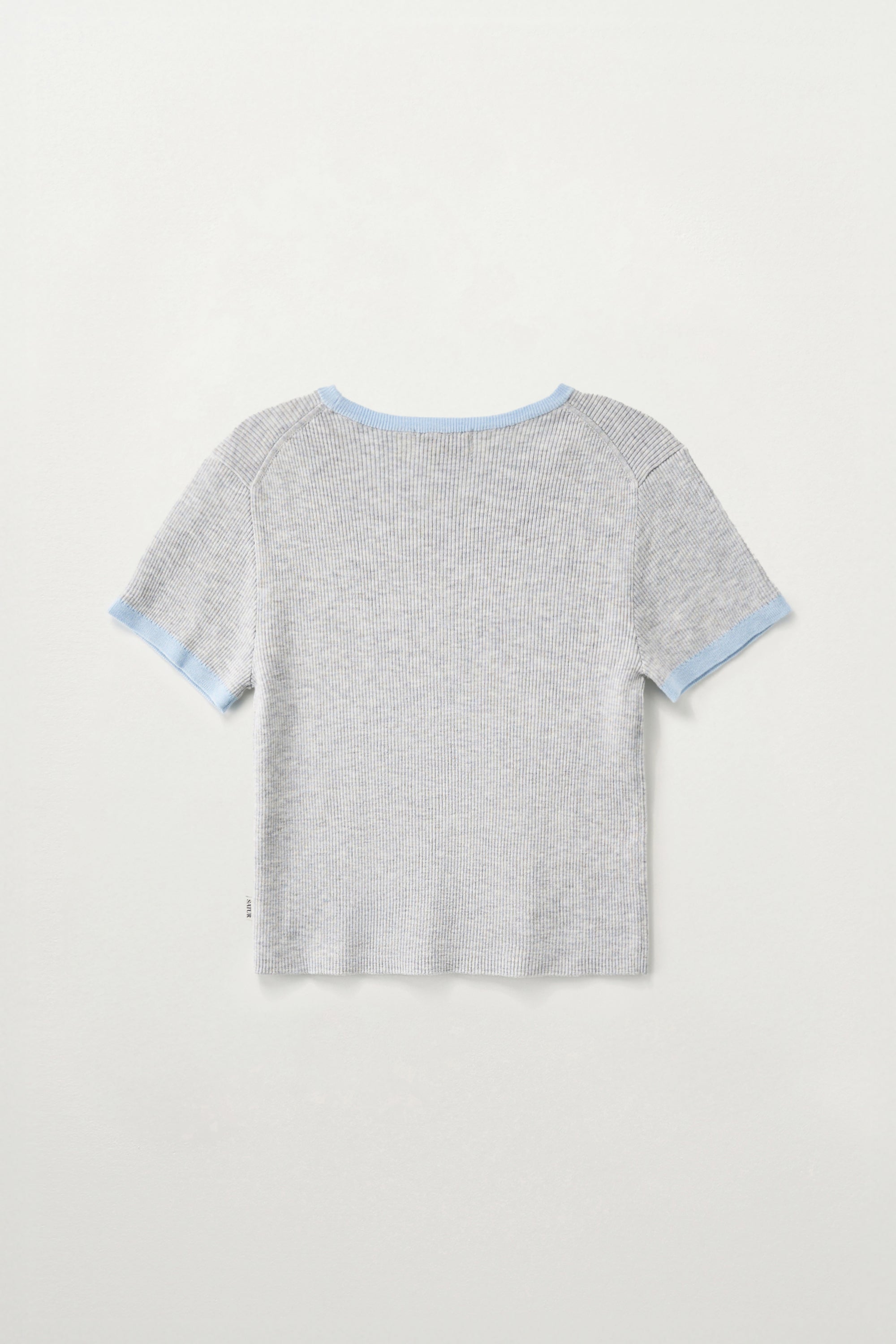 (W) Rope Logo Ringer Knit Melange Gray