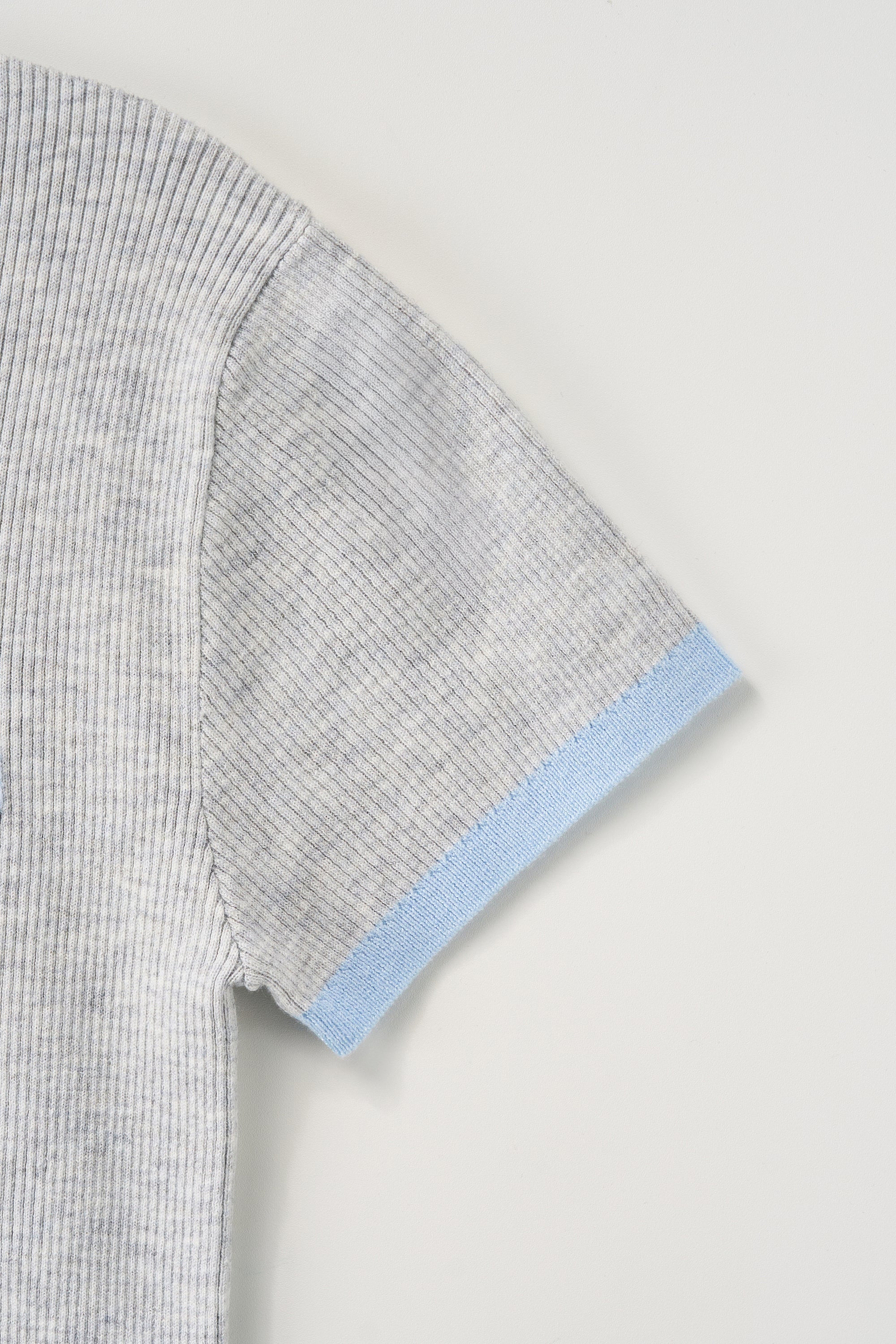 (W) Rope Logo Ringer Knit Melange Gray