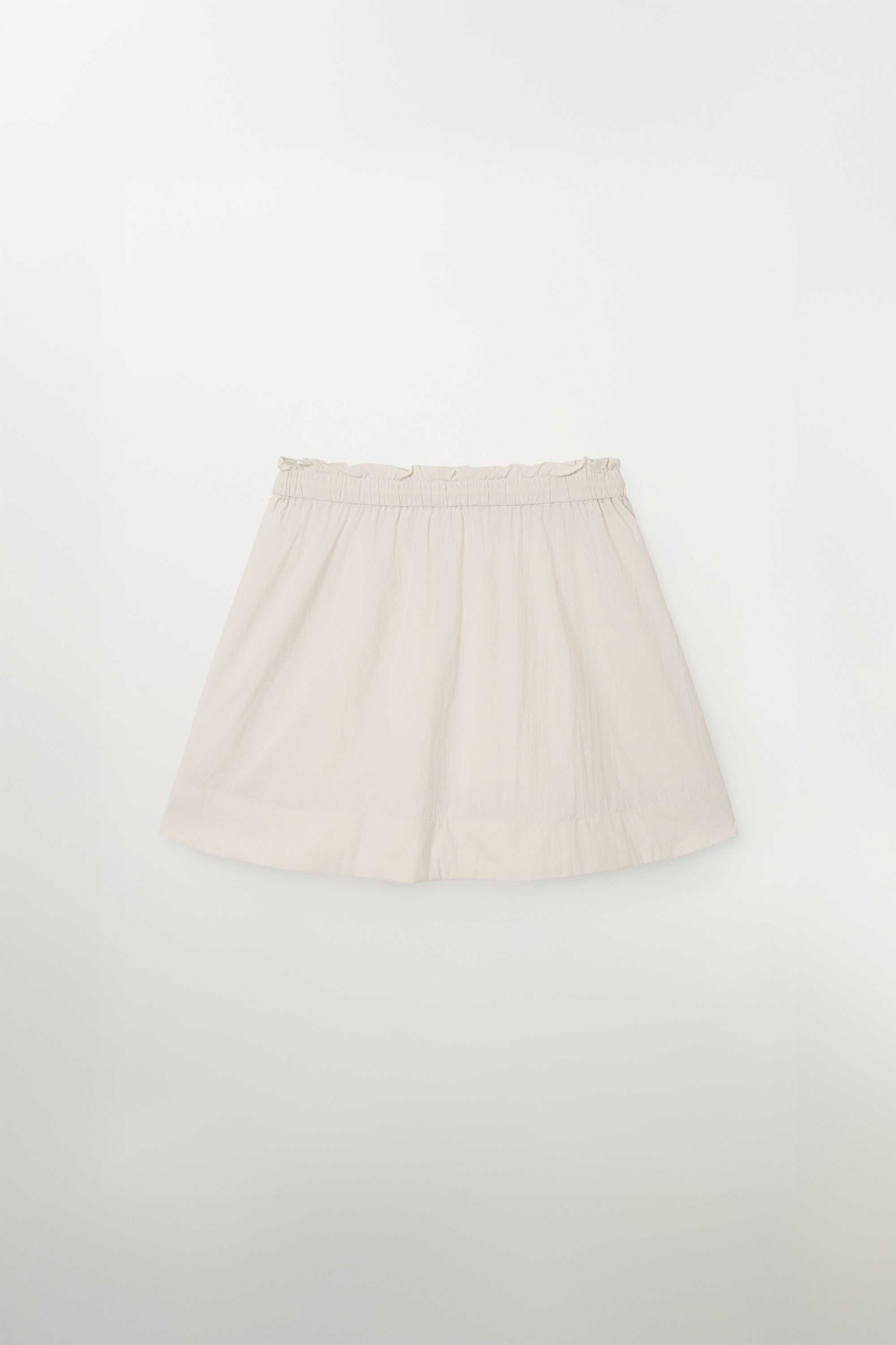 (W) Logo String Flared Skirt Cream