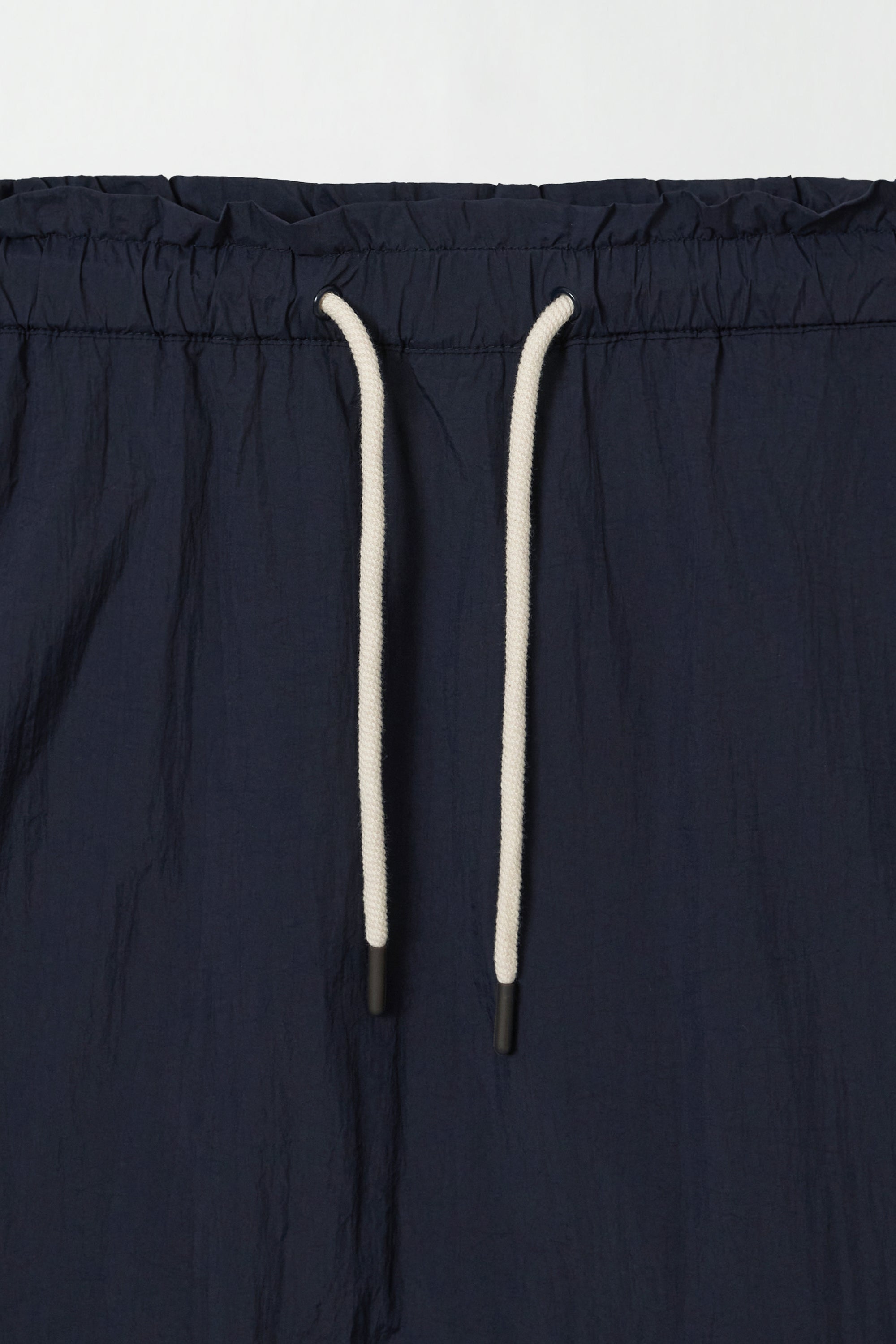 (W) Logo String Flared Skirt Navy