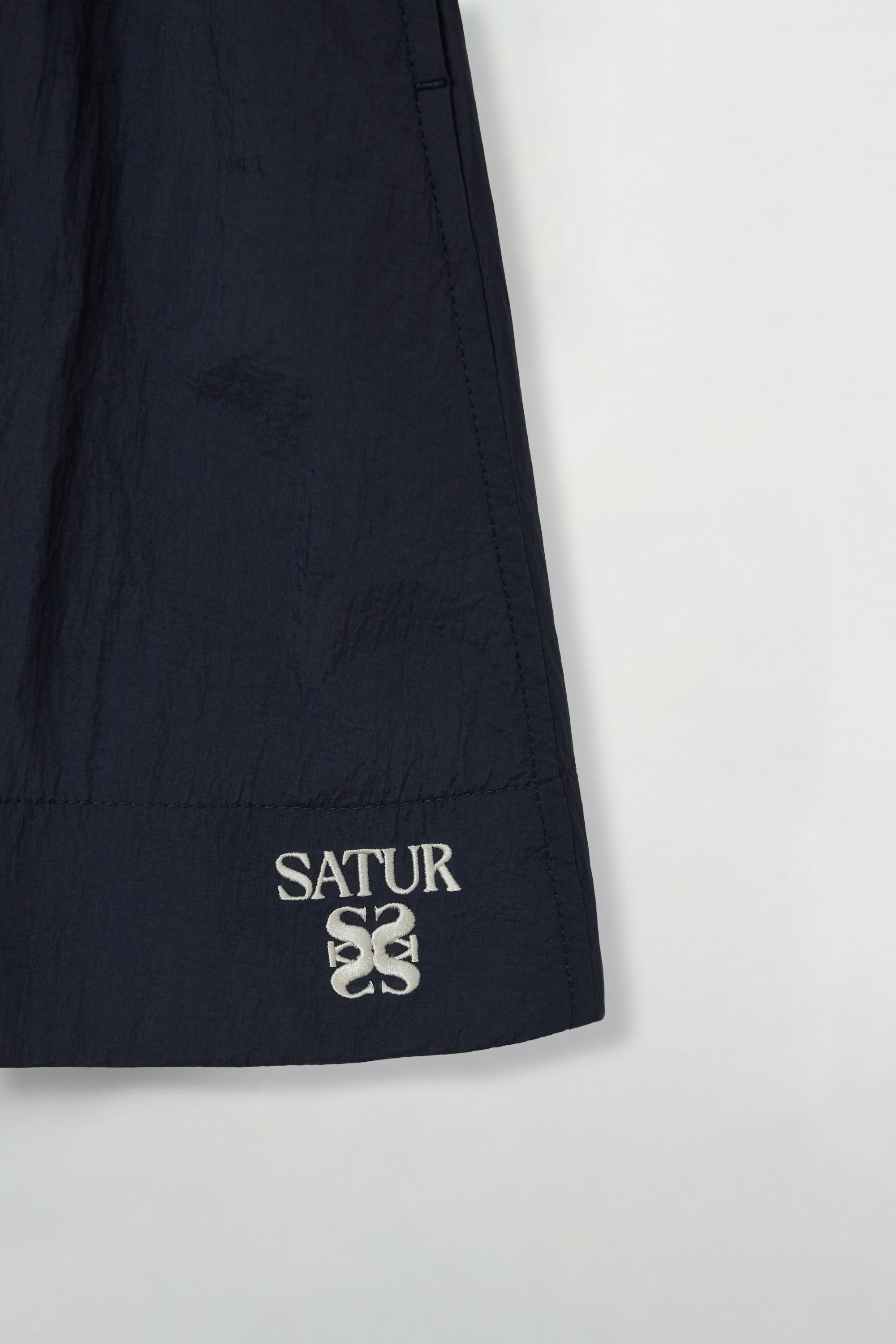 (W) Logo String Flared Skirt Navy