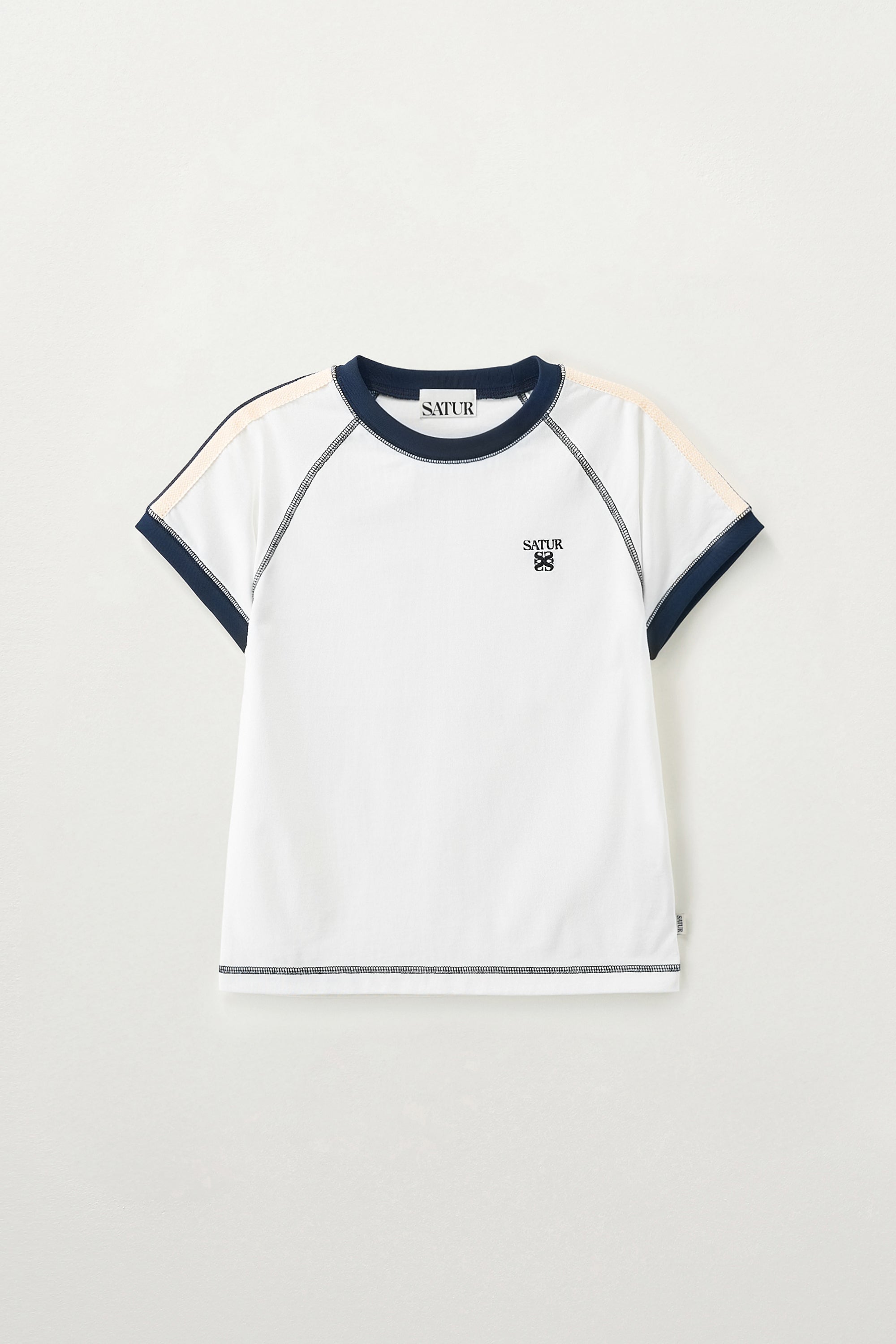 (W) Lawton Ringer Tshirt White