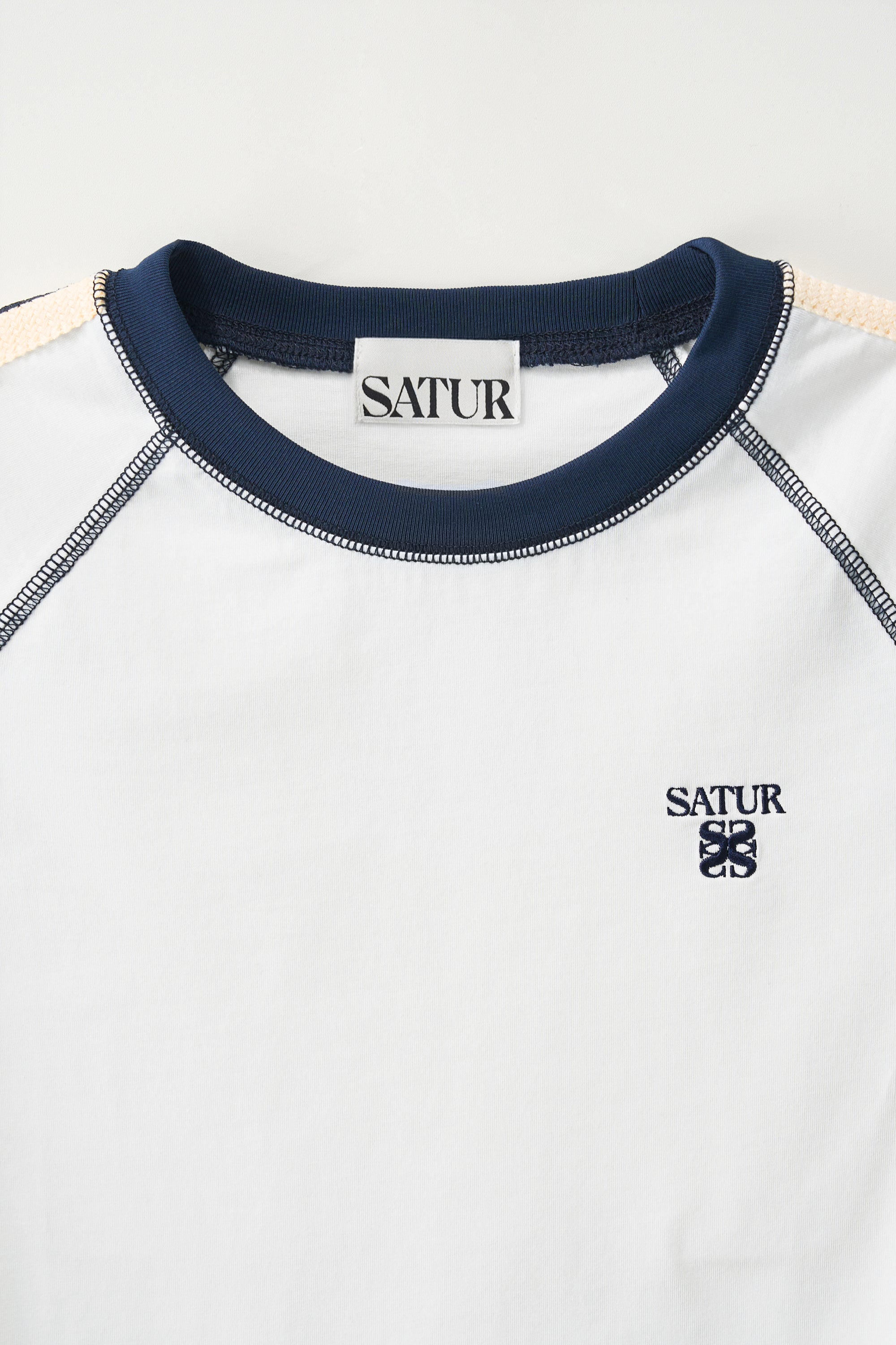 (W) Lawton Ringer Tshirt White
