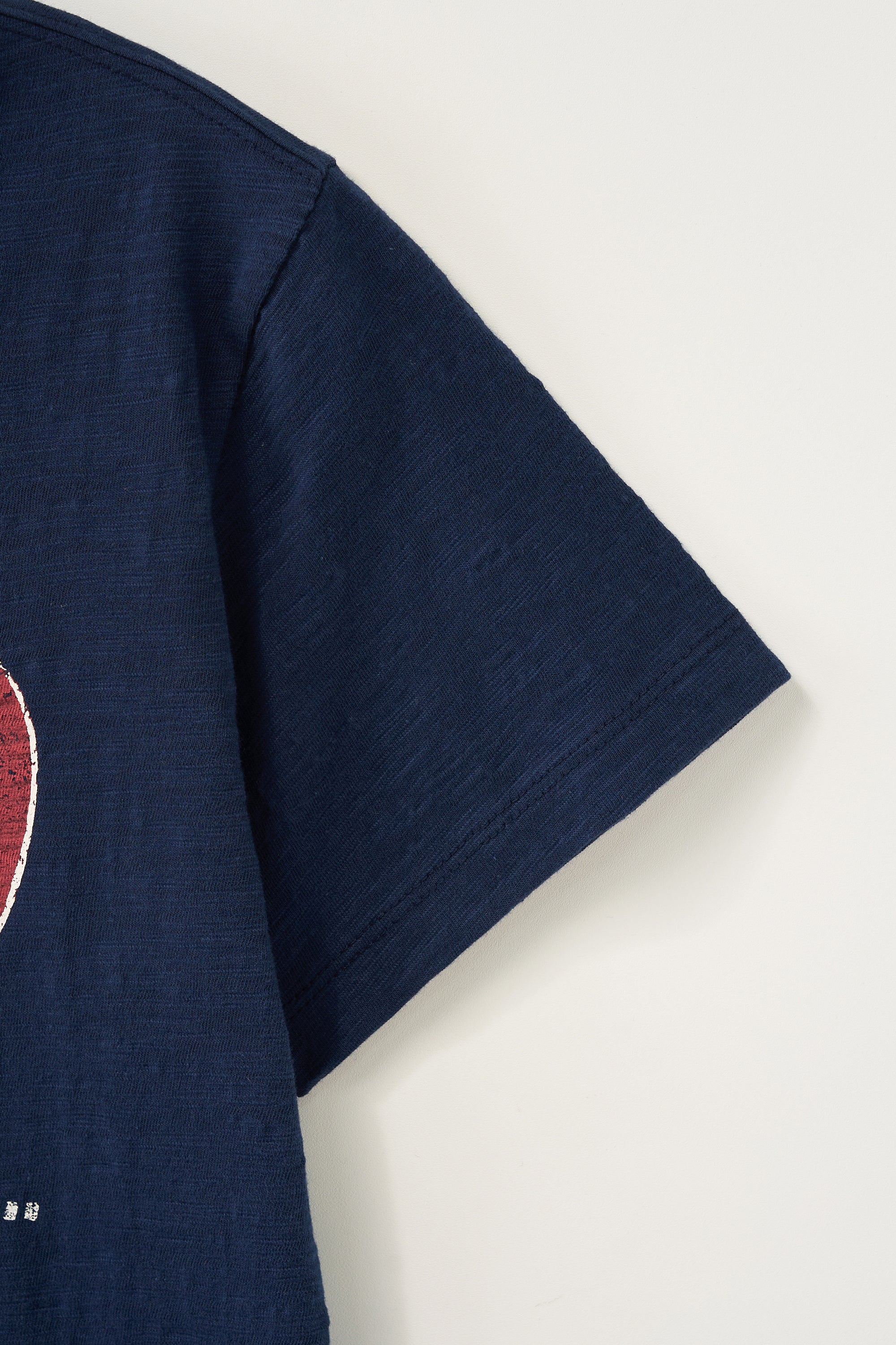 (W) I Love Graphic Rl Slub Tee Navy