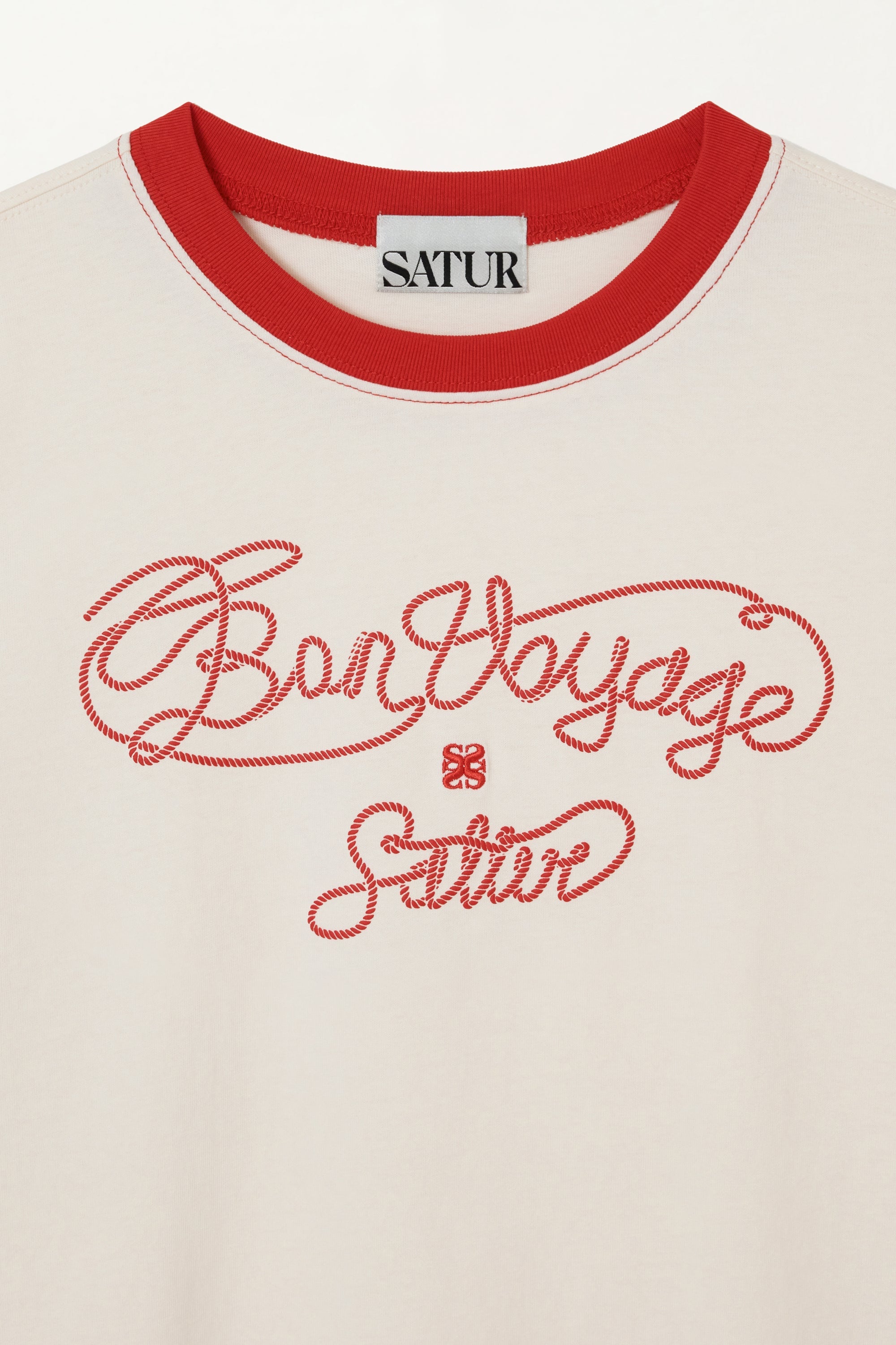 (W) Bon Voyage Graphic Tshirt Cream