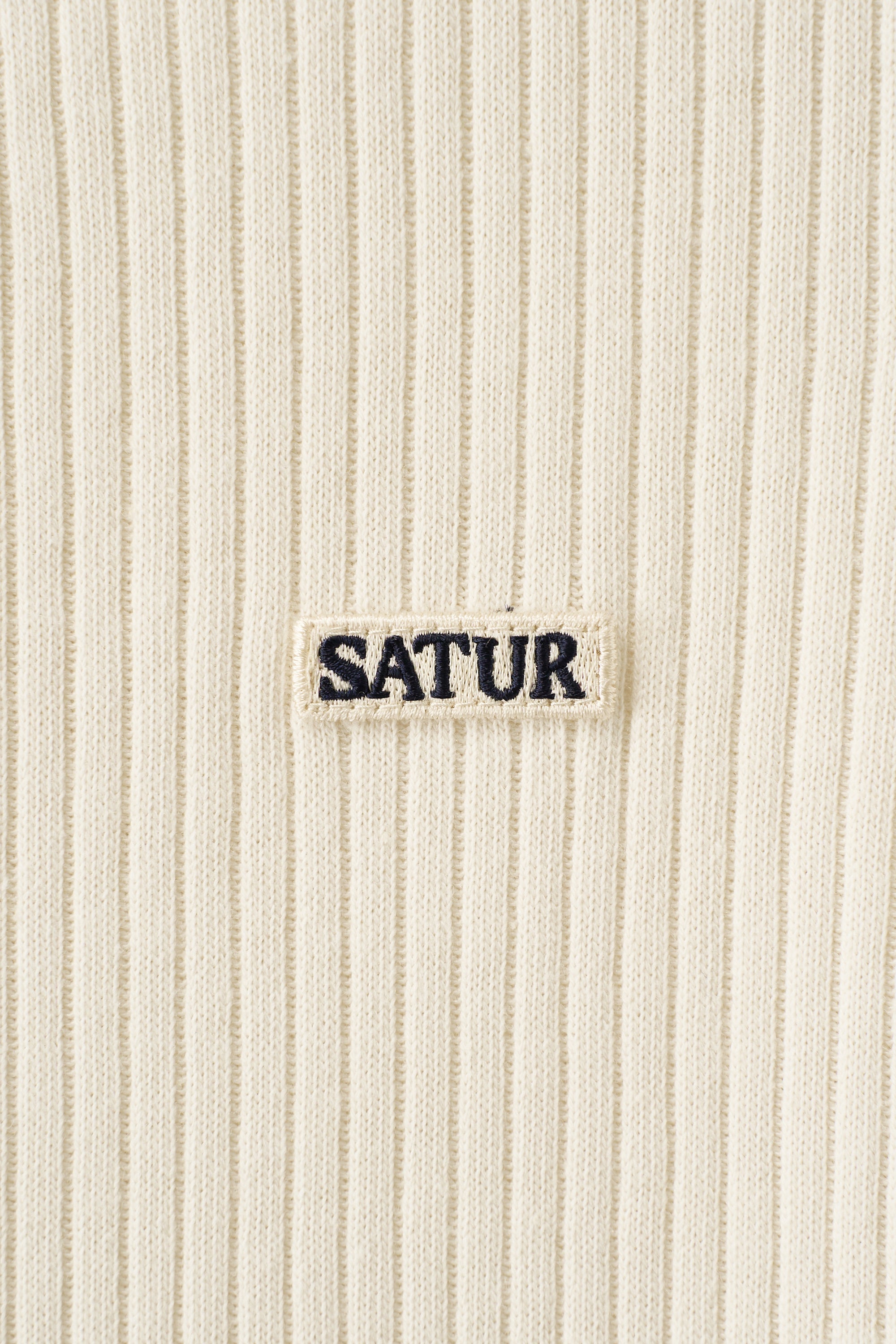 (W) Logo Ribbed Sleeveless Cream