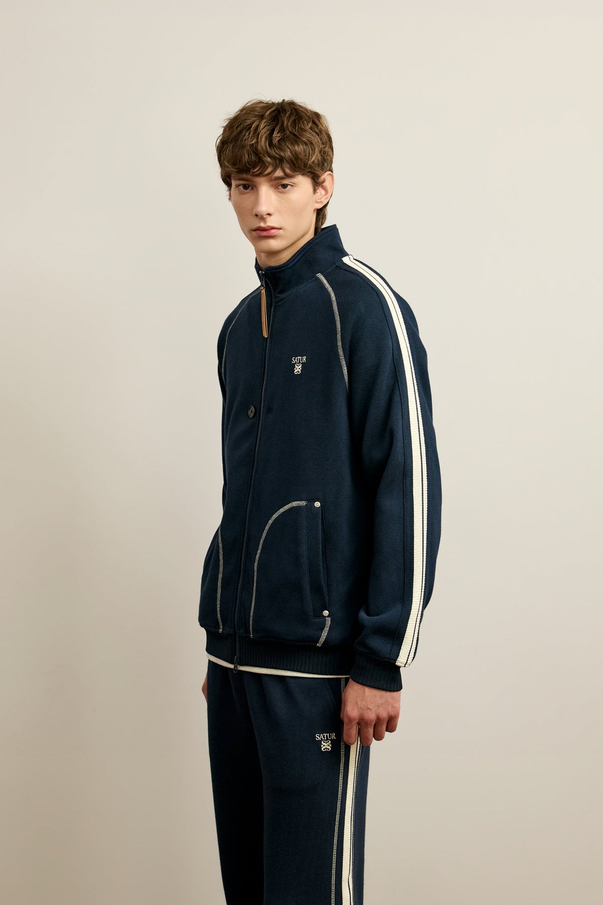 Lawton Stitch Track Zip-up Jacket