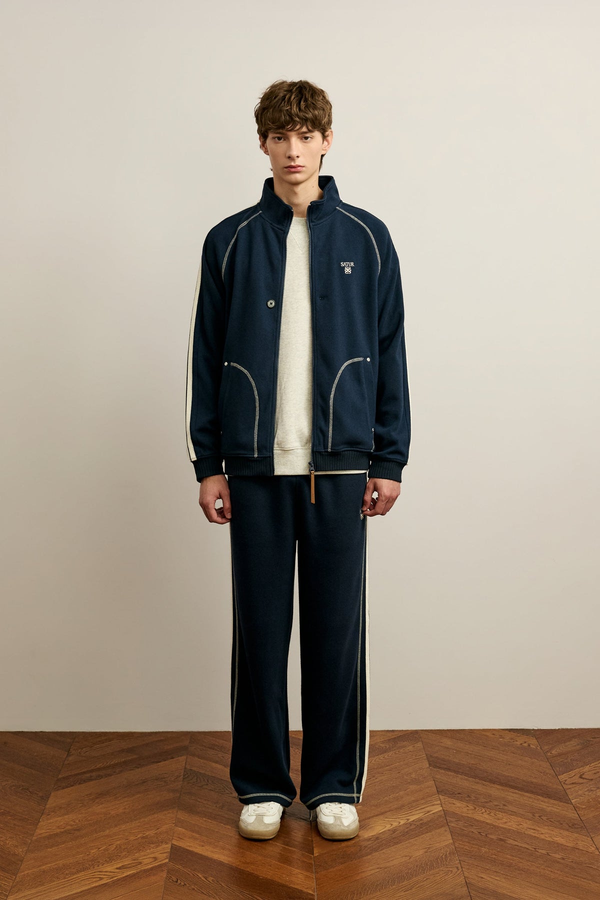 Lawton Stitch Track Zip-up Jacket