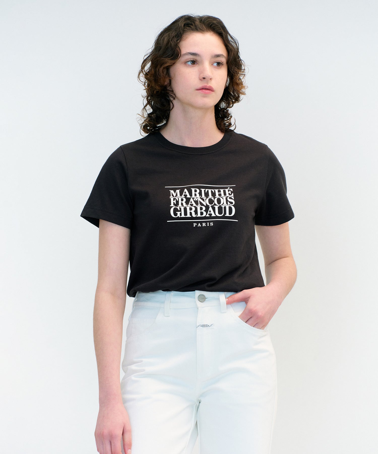 W Classic Logo Tee Black