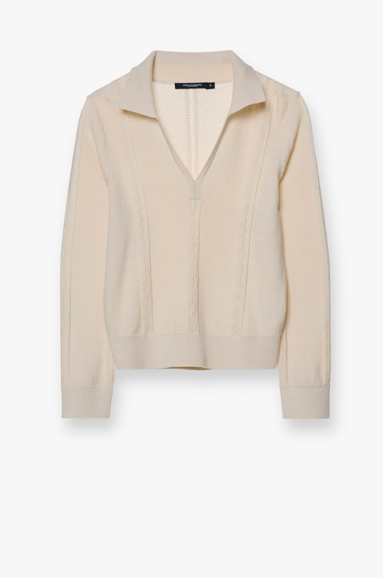 Long Sleeve Knitted Top Cream