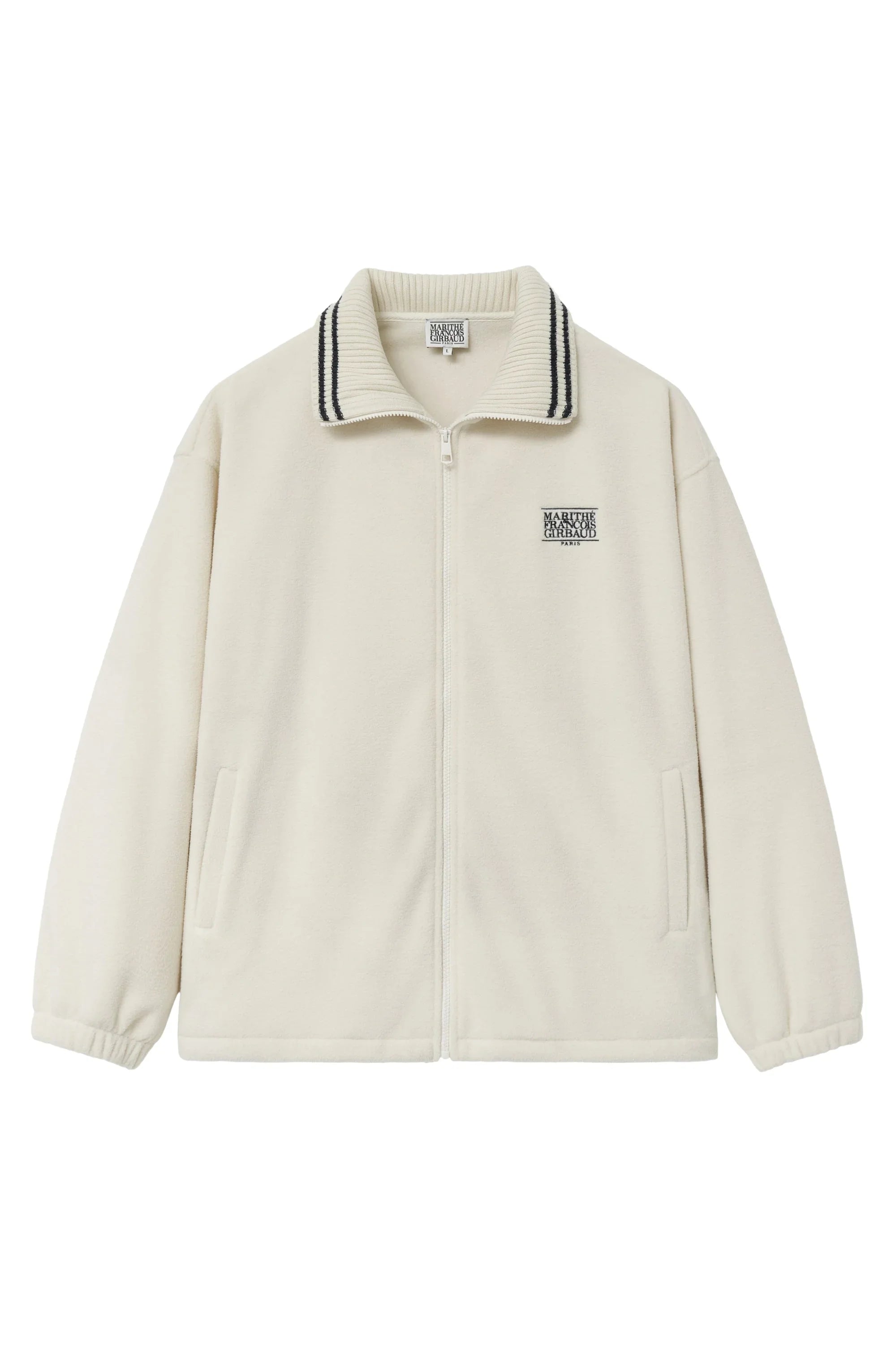 Classic Logo Pkt Fleece Jacket Ivory